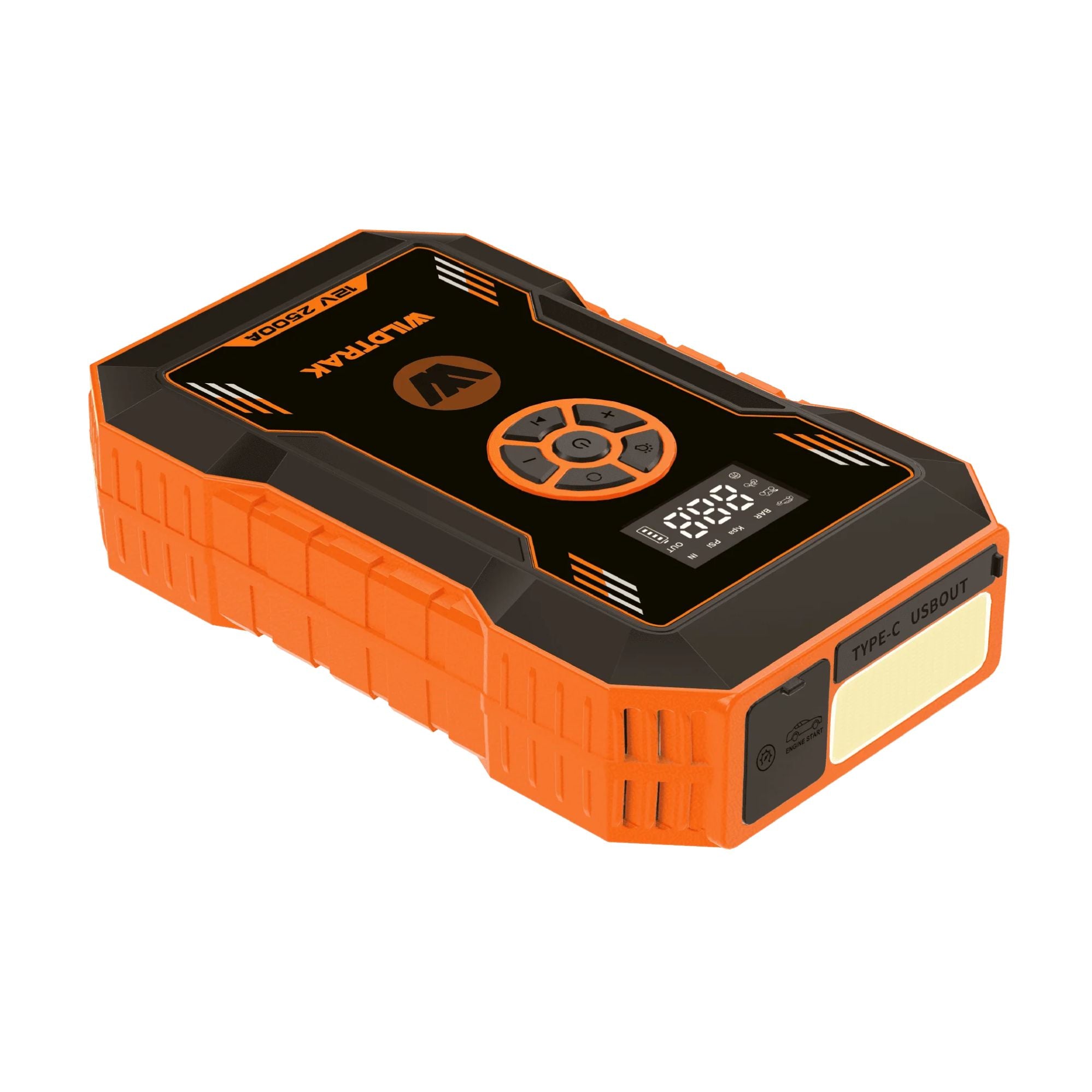 Wildtrak Heavy Duty 2500A Lithium Jump Starter 12000mAh with Tyre Compressor