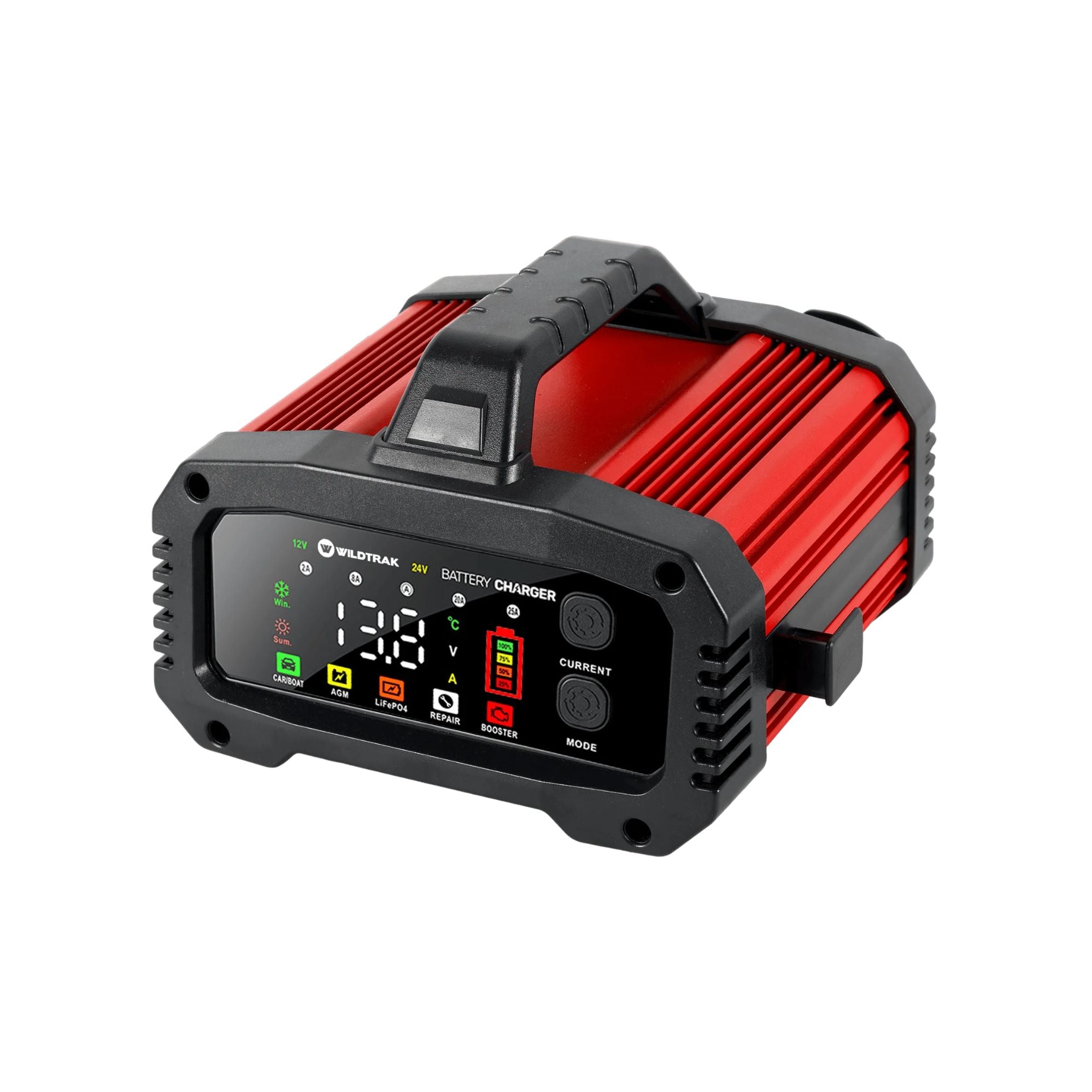 Wildtrak 12/24V 25A Battery Charger - Car, Boat, AGM & LiFePO₄ Compatible