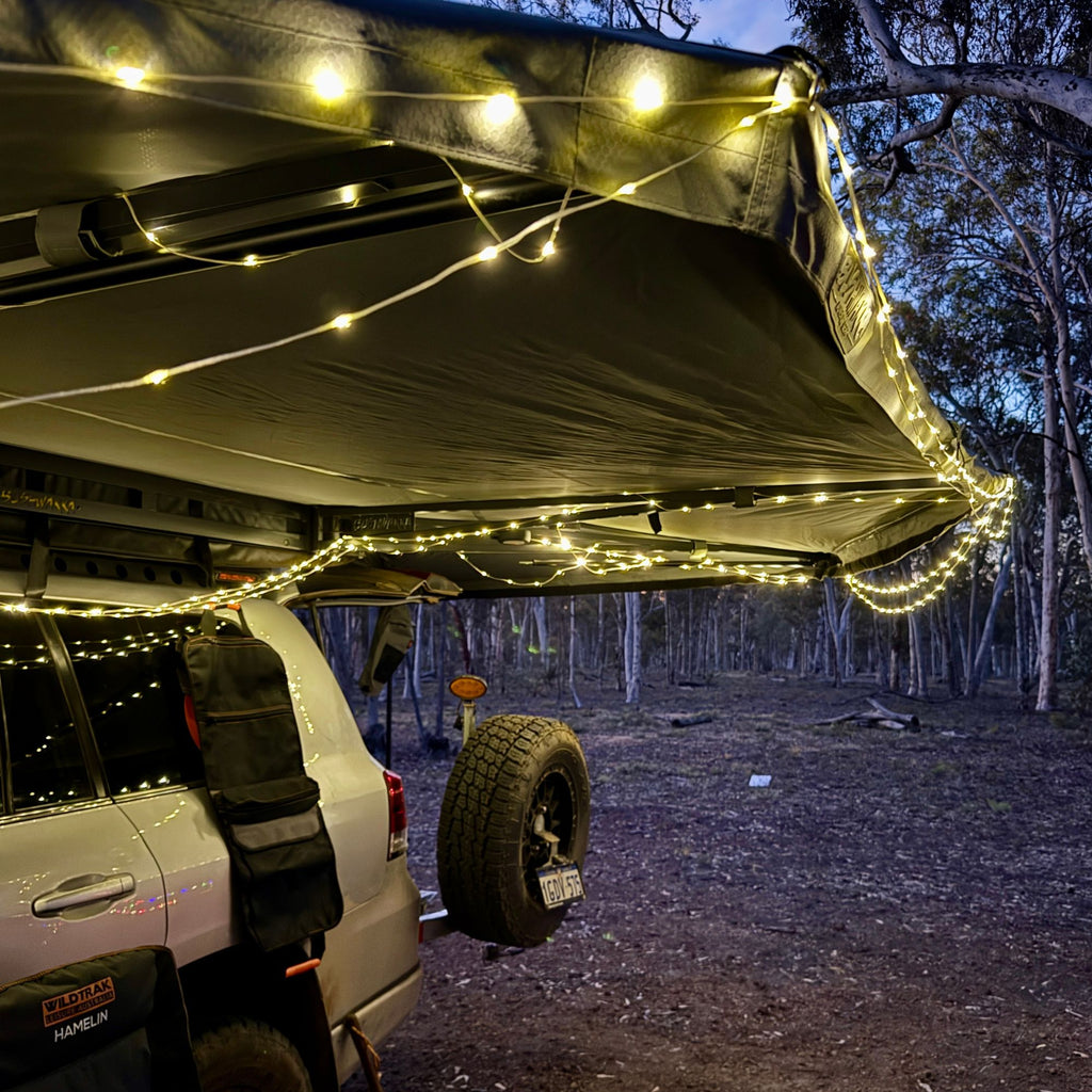 Wildtrak 10M LED String Light Combo, USB Rechargeable Lithium Battery, Water & Dust Resistant