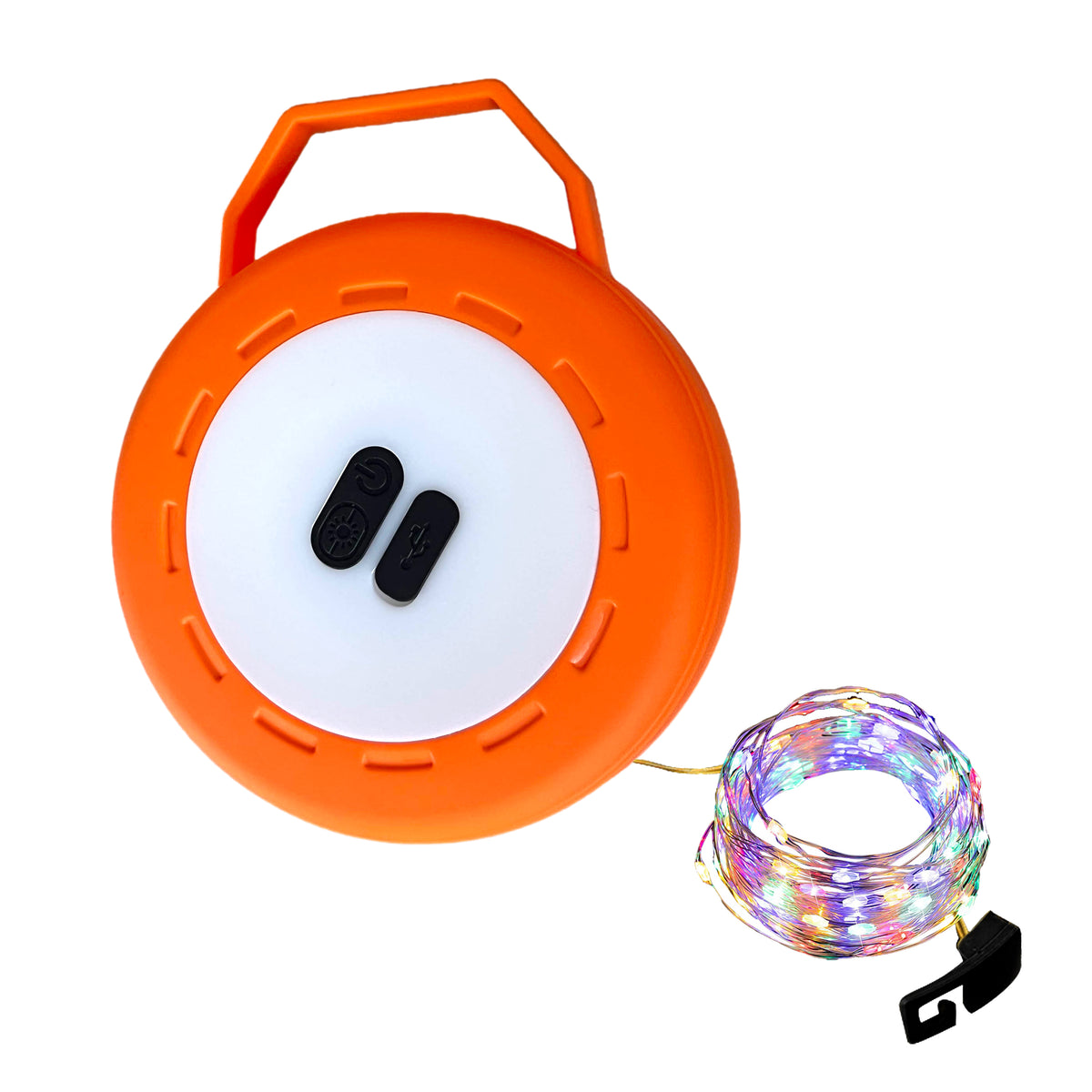 10M Multi-Coloured String Light Combo, USB Rechargeable Lithium Battery, Water and Dust Resistant, Camping, Festival Mood Lighting
