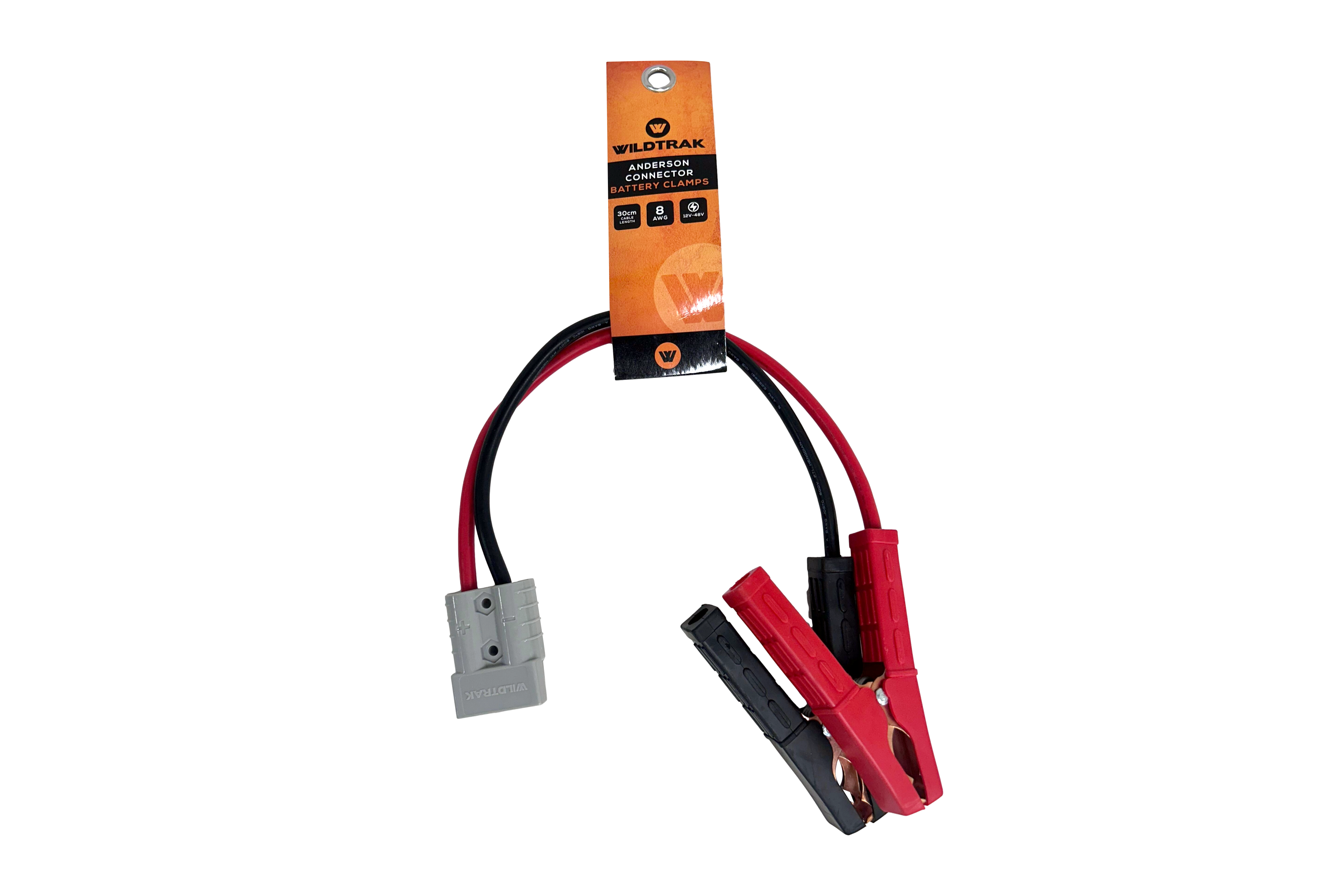 Battery Clamps with Anderson Style Connector, 30cm Lead, (8AWG)