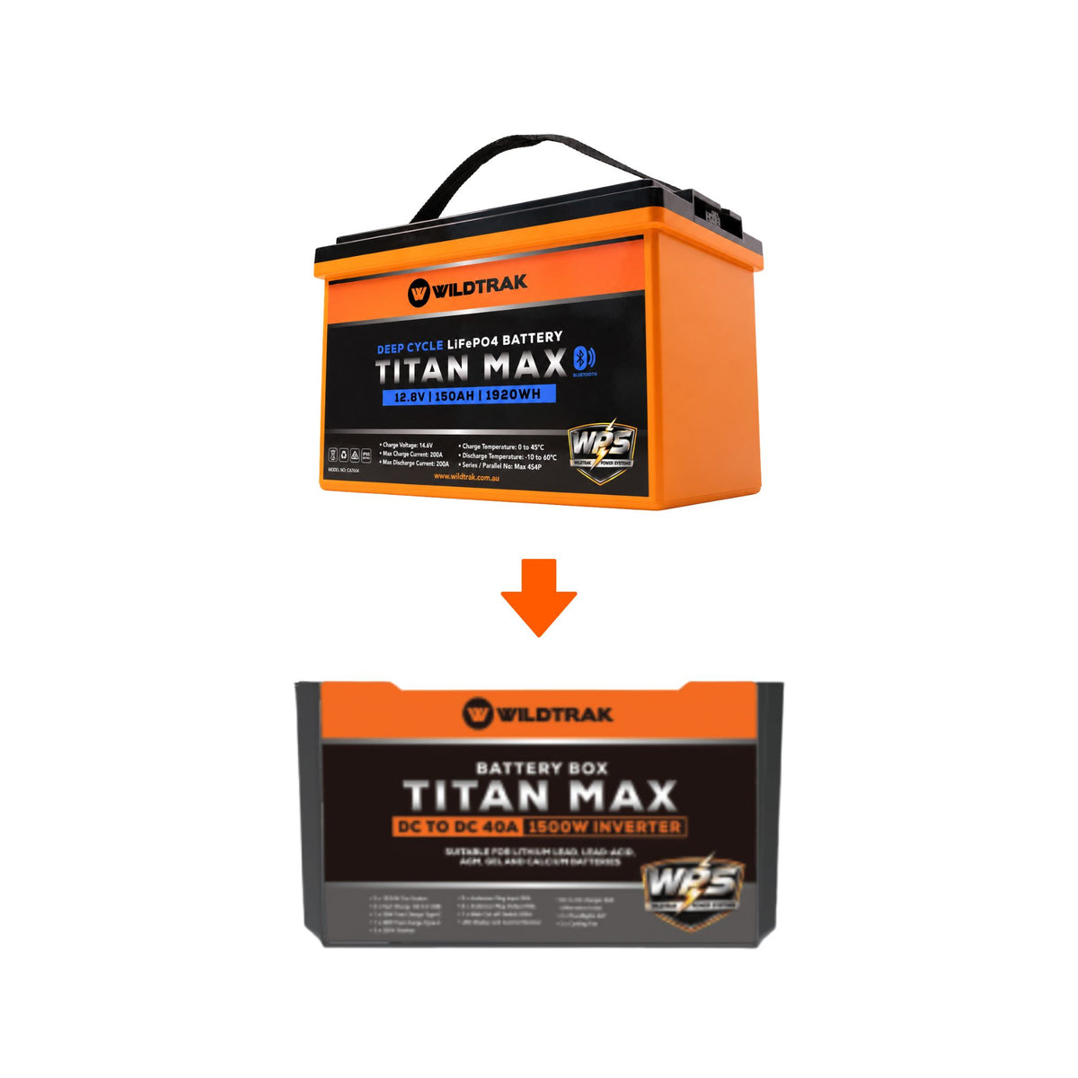 Wildtrak Titan Max Battery Box with 40A DC/DC Charger