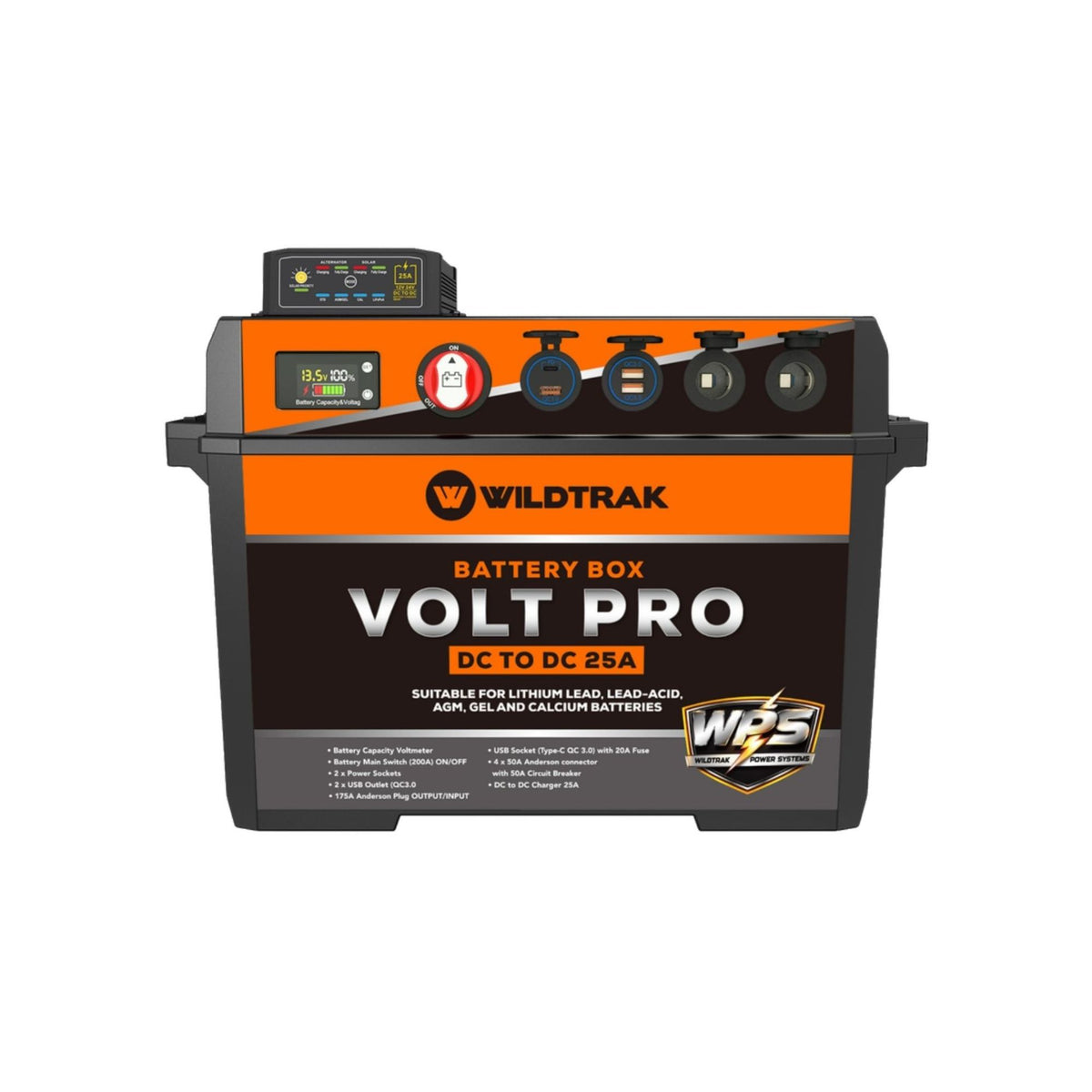 Wildtrak Volt Pro Battery Box with 25A DC/DC Charger