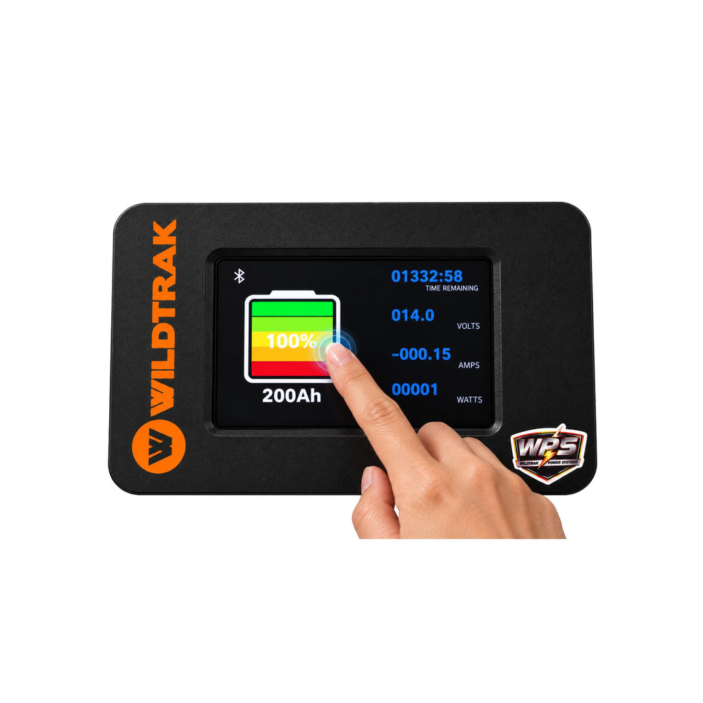 Wildtrak Smart Battery Monitor LCD Touch Screen 500A Shunt Bluetooth