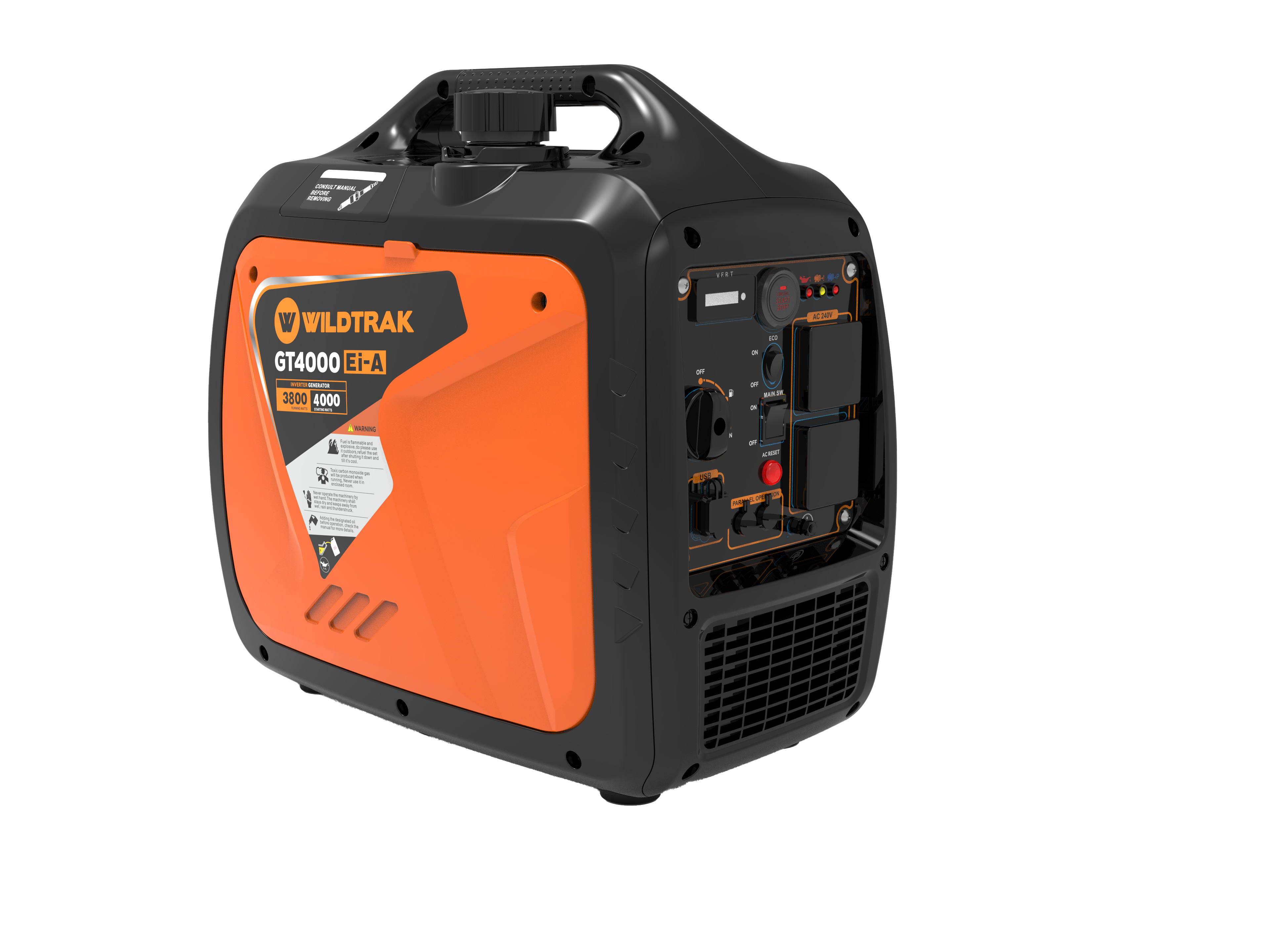 GT4000 Ei-A Pro Silent Inverter Generator | 3.8 kW Portable Power Station | Reliable Backup Generator for Camping & Home Use