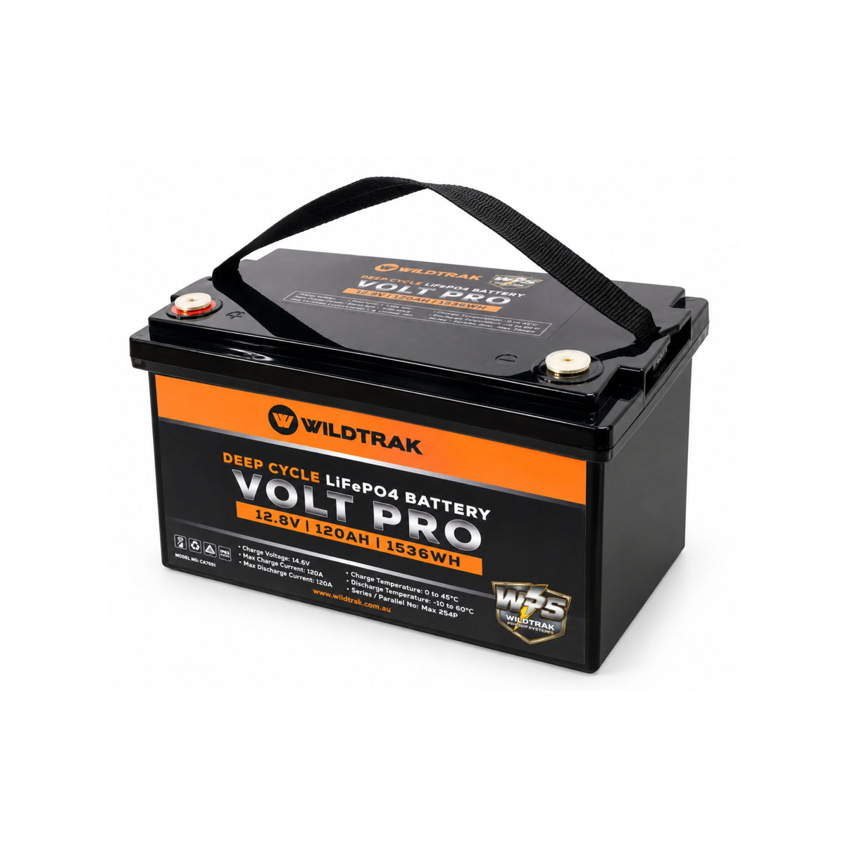 Wildtrak 12V Lithium Battery Volt Pro 120Ah LiFePO4