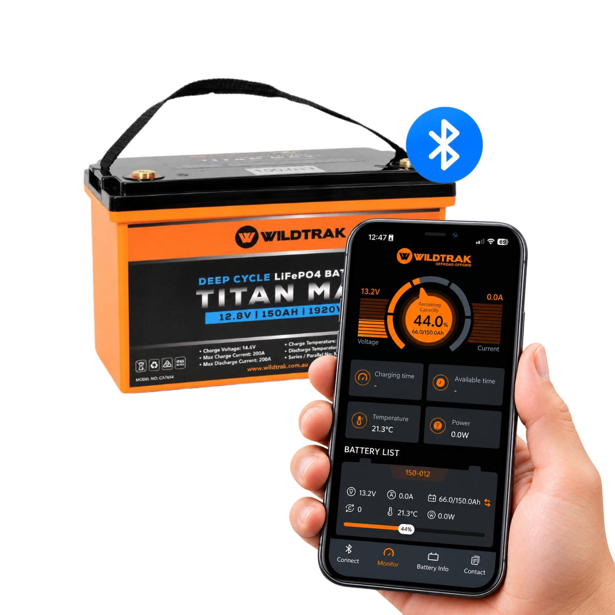 Wildtrak 12V Lithium Titan Max 150AH LiFePO4