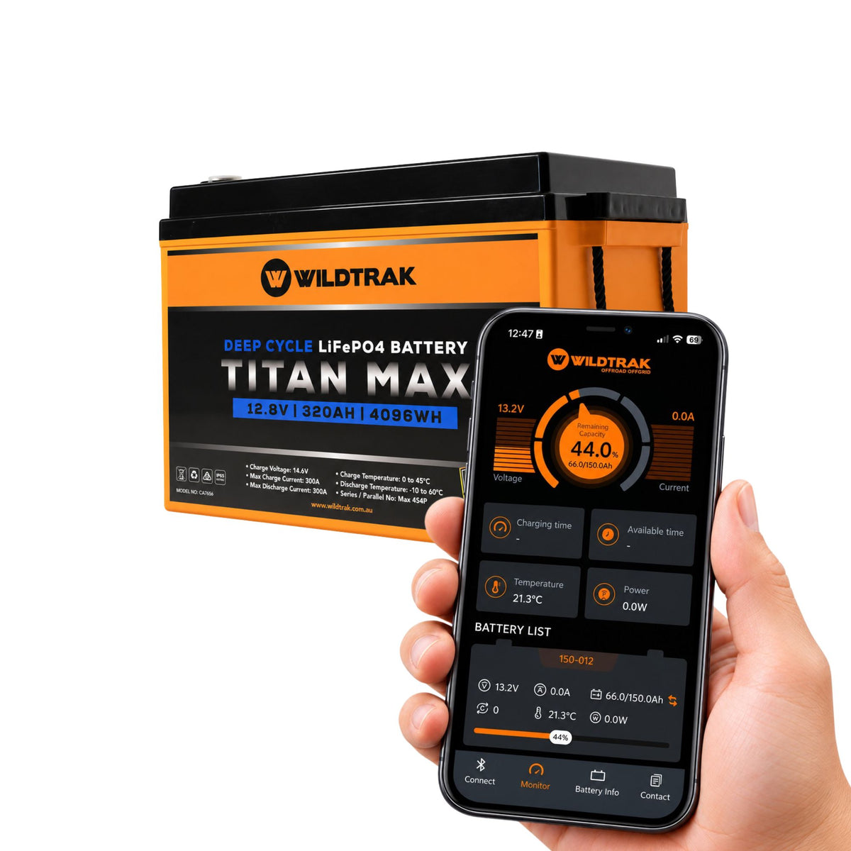 Wildtrak 12V Lithium Battery Titan Max 320AH LiFePO4
