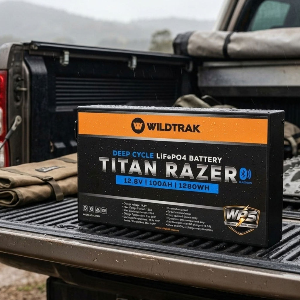 Wildtrak 12V Slimline Lithium Battery Titan Razer 100AH LiFePO4
