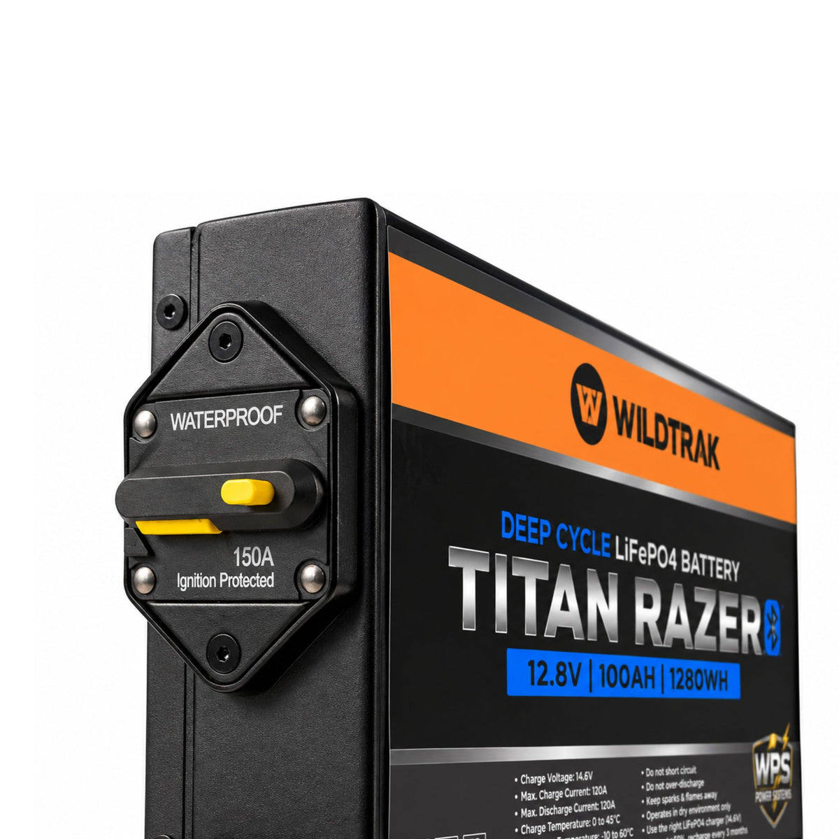 Wildtrak 12V Slimline Lithium Battery Titan Razer 100AH LiFePO4