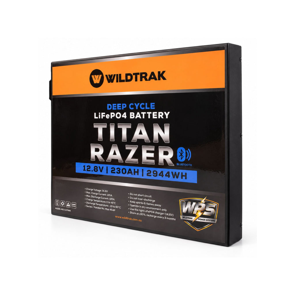 Wildtrak 12V Slimline Lithium Battery Titan Razer 230AH LiFePO4