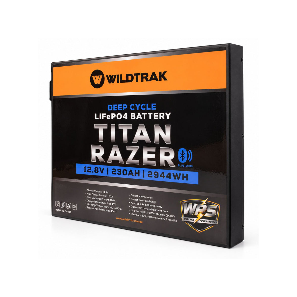 Wildtrak 12V Slimline Lithium Battery Titan Razer 230AH LiFePO4