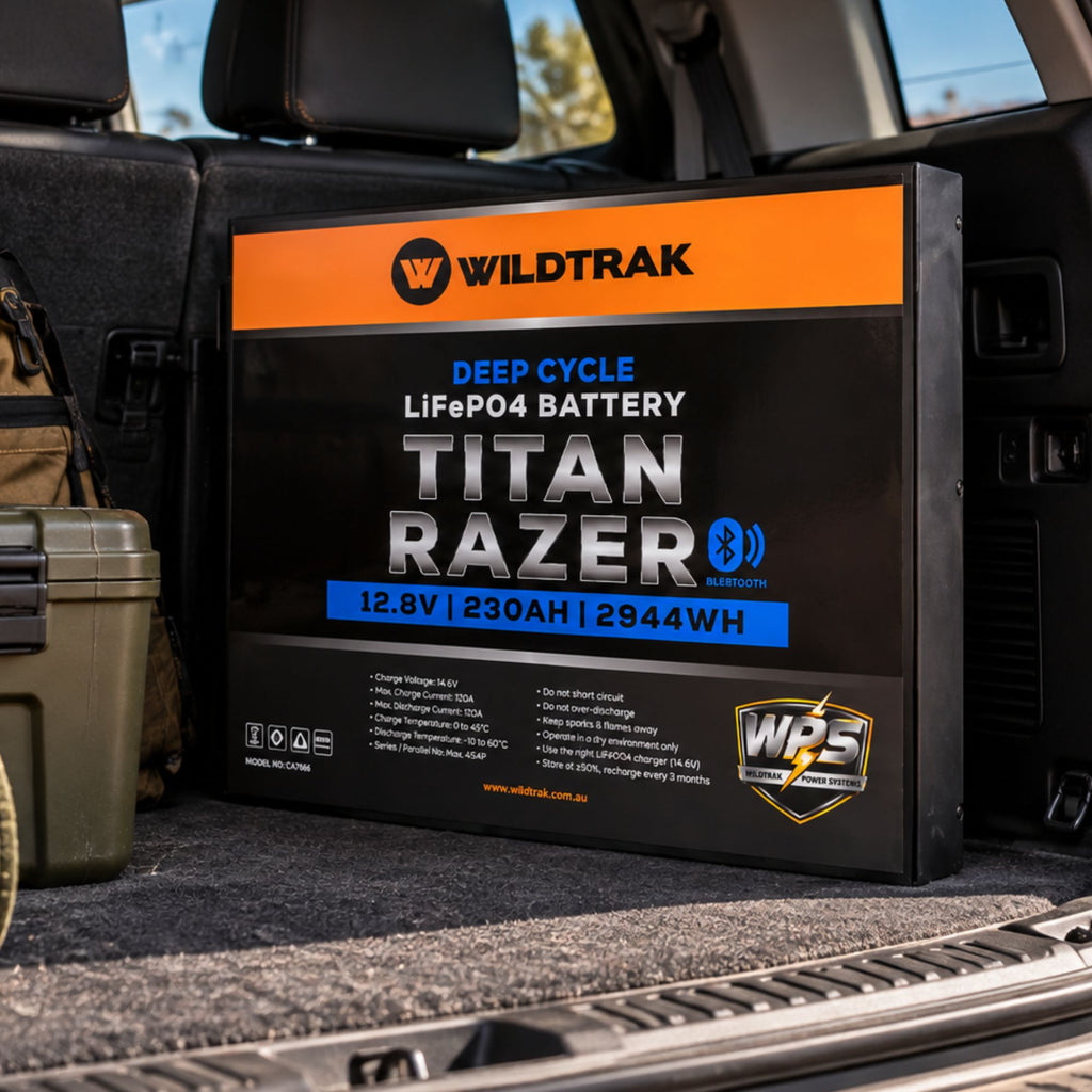 Wildtrak 12V Slimline Lithium Battery Titan Razer 230AH LiFePO4