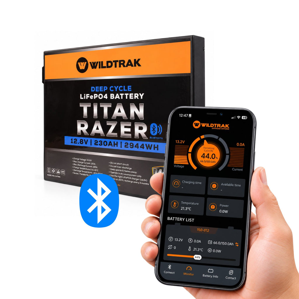 Wildtrak 12V Slimline Lithium Battery Titan Razer 230AH LiFePO4