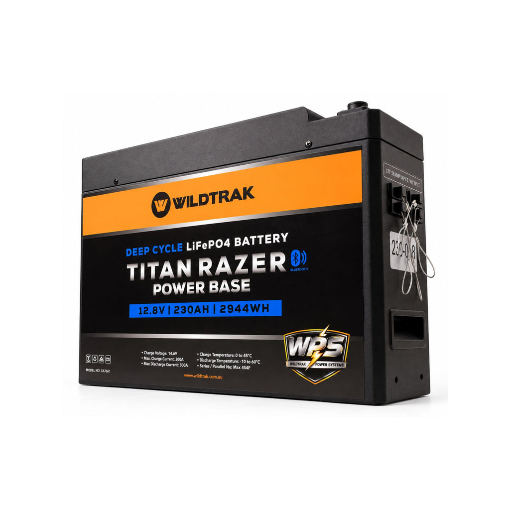 Wildtrak 12V Lithium Battery Titan Razer Power Base 230AH LiFePO4