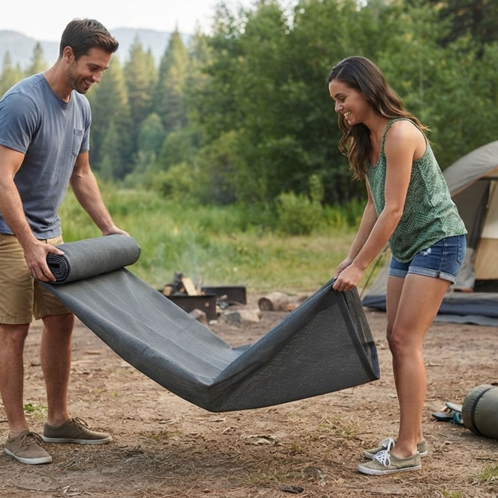 Wildtrak Annex Camping Floor Matting 2.5x6M, 450GSM Sand Filtering Mesh
