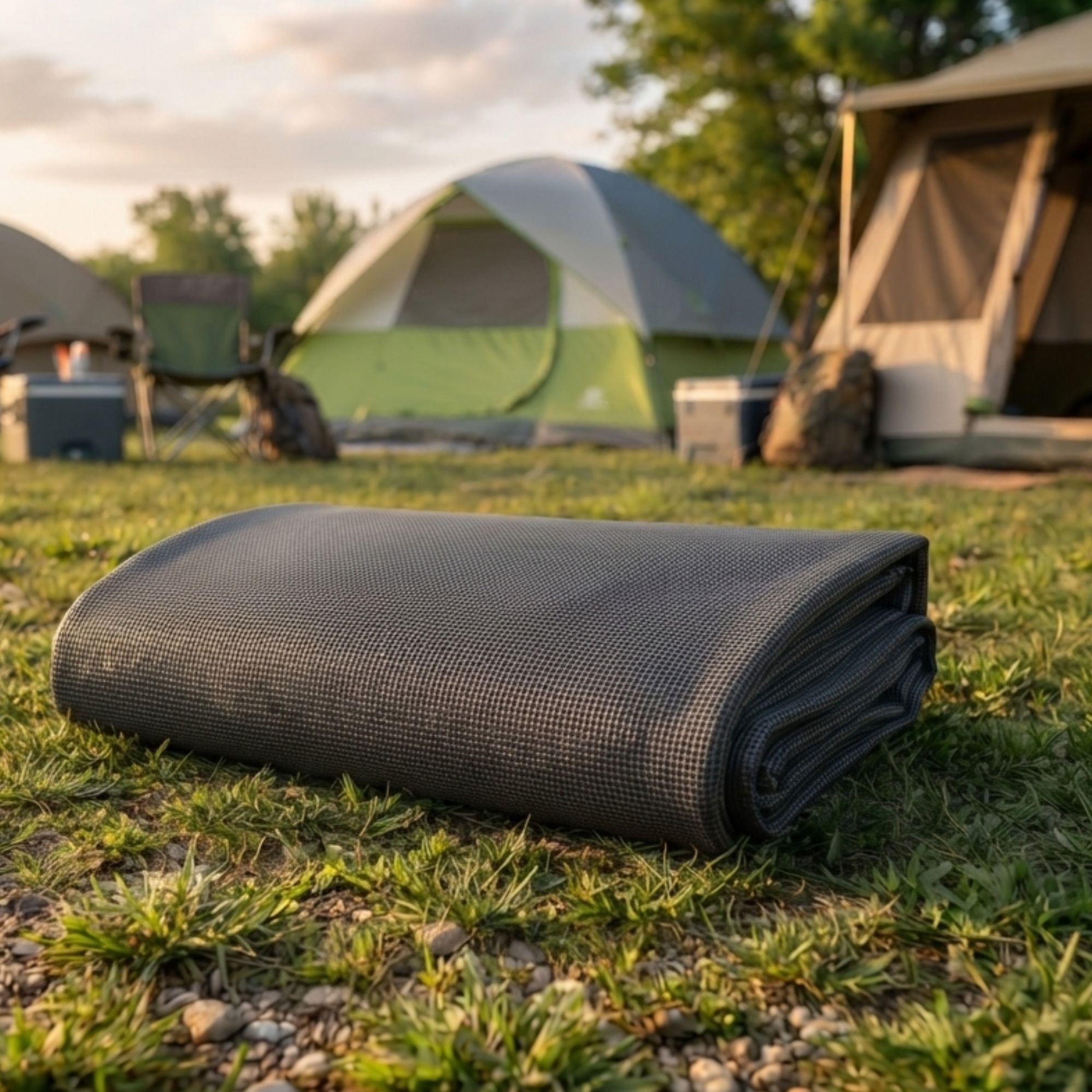 Wildtrak Annex Camping Floor Matting 2.5x6M, 450GSM Sand Filtering Mesh