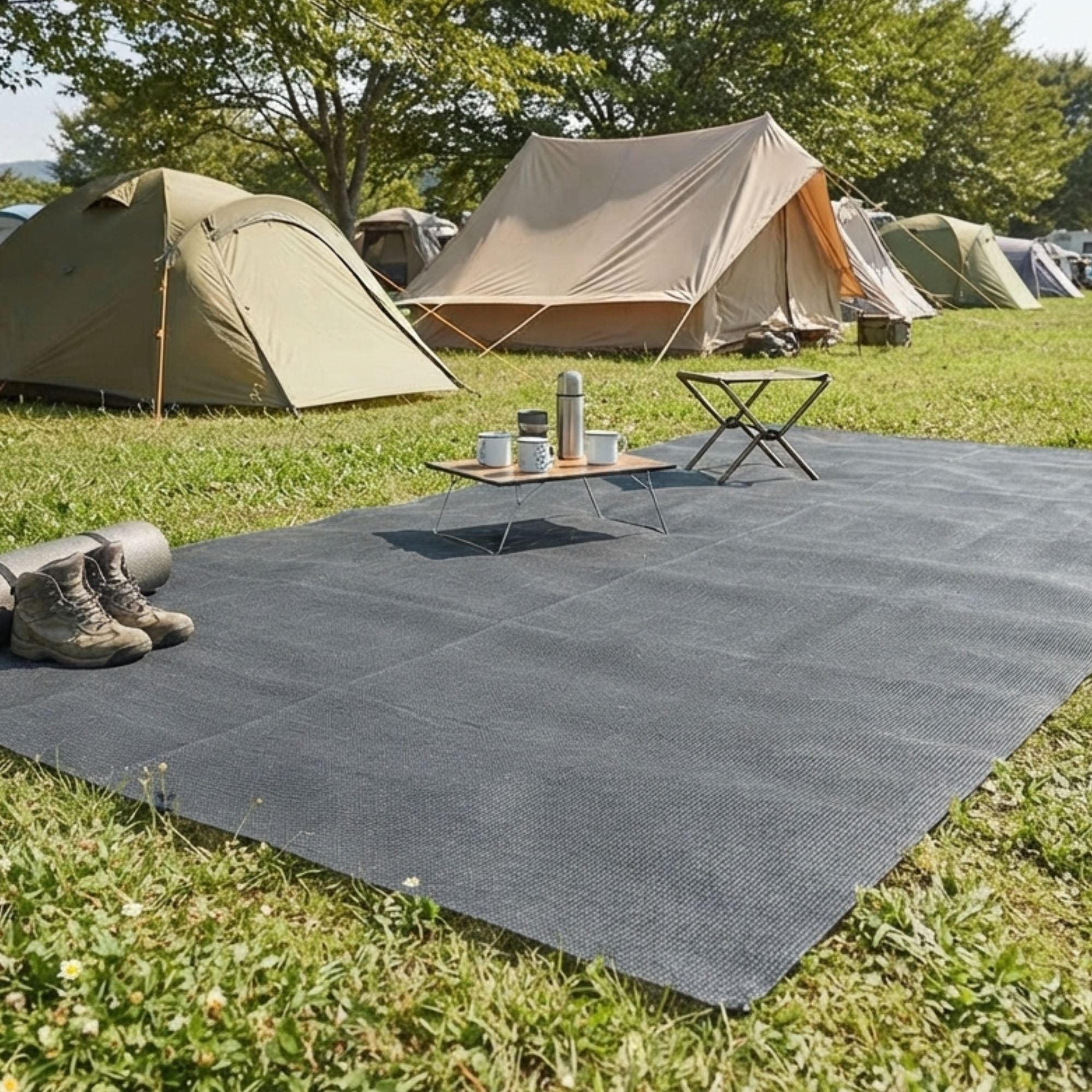 Wildtrak Annex Camping Floor Matting 2.5x6M, 450GSM Sand Filtering Mesh