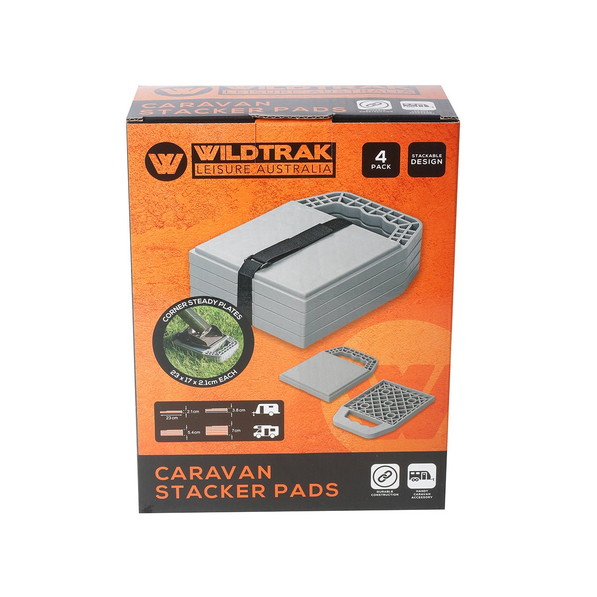 4pk Caravan Stacker Pads 22.x16.5x2cm