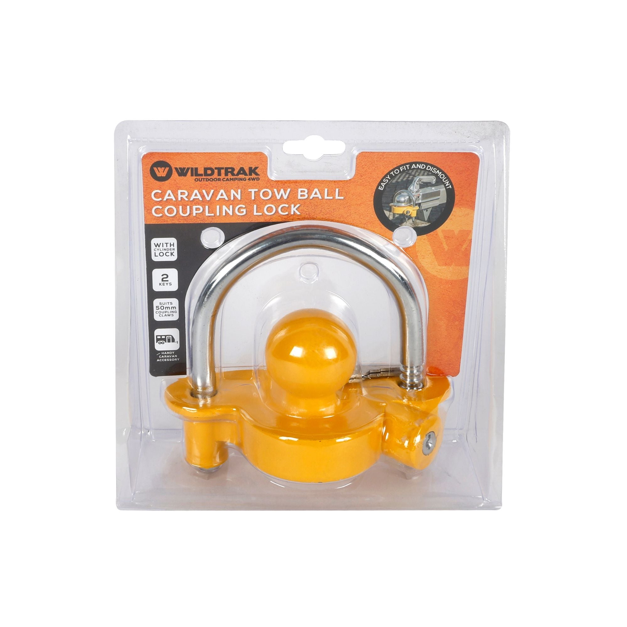Wildtrak Tow Ball Coupling Lock - Suits 50mm Coupling Claws