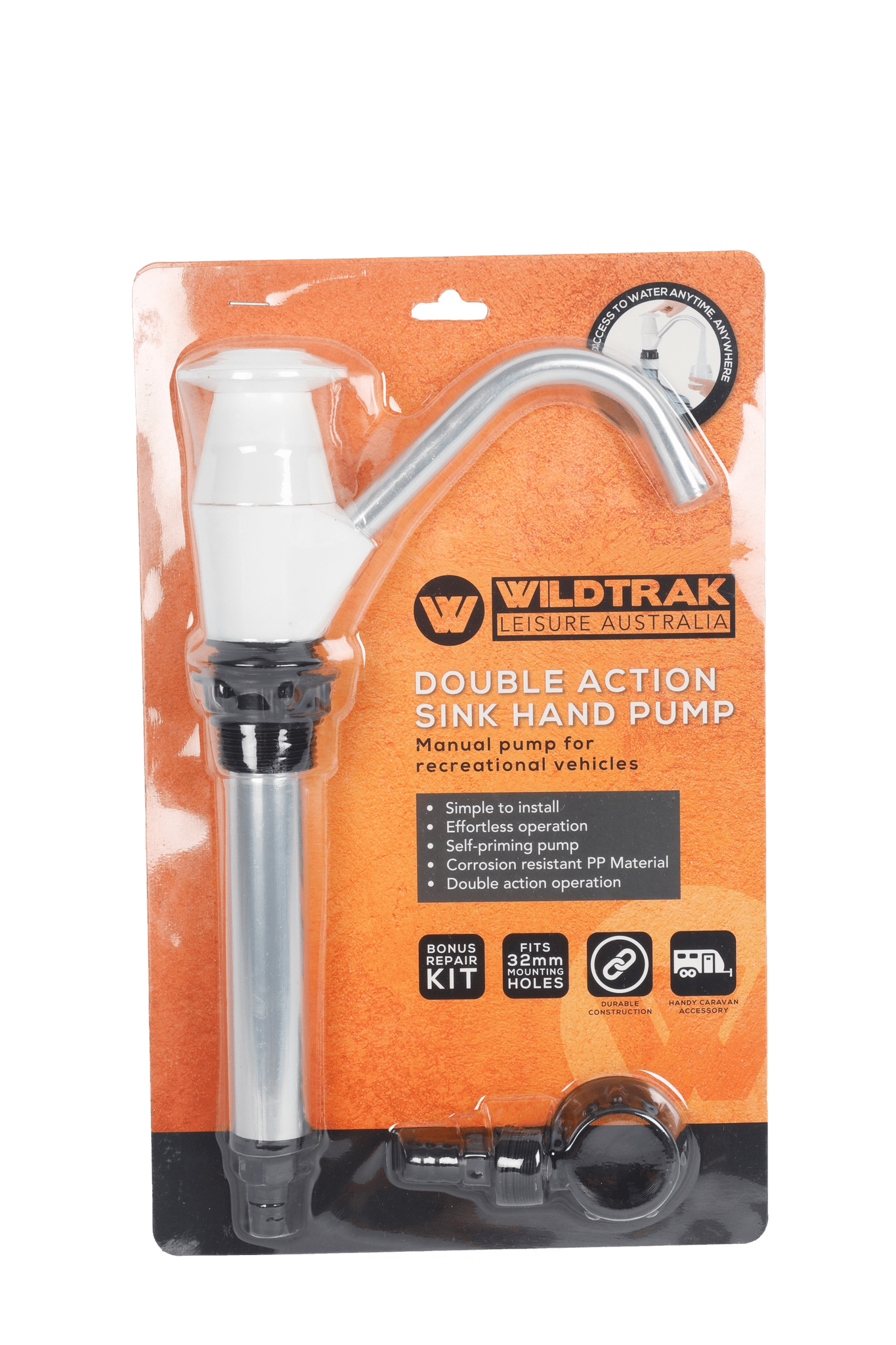 Double Action Sink and Hand Pump - Fits 32mm Mounting Holes