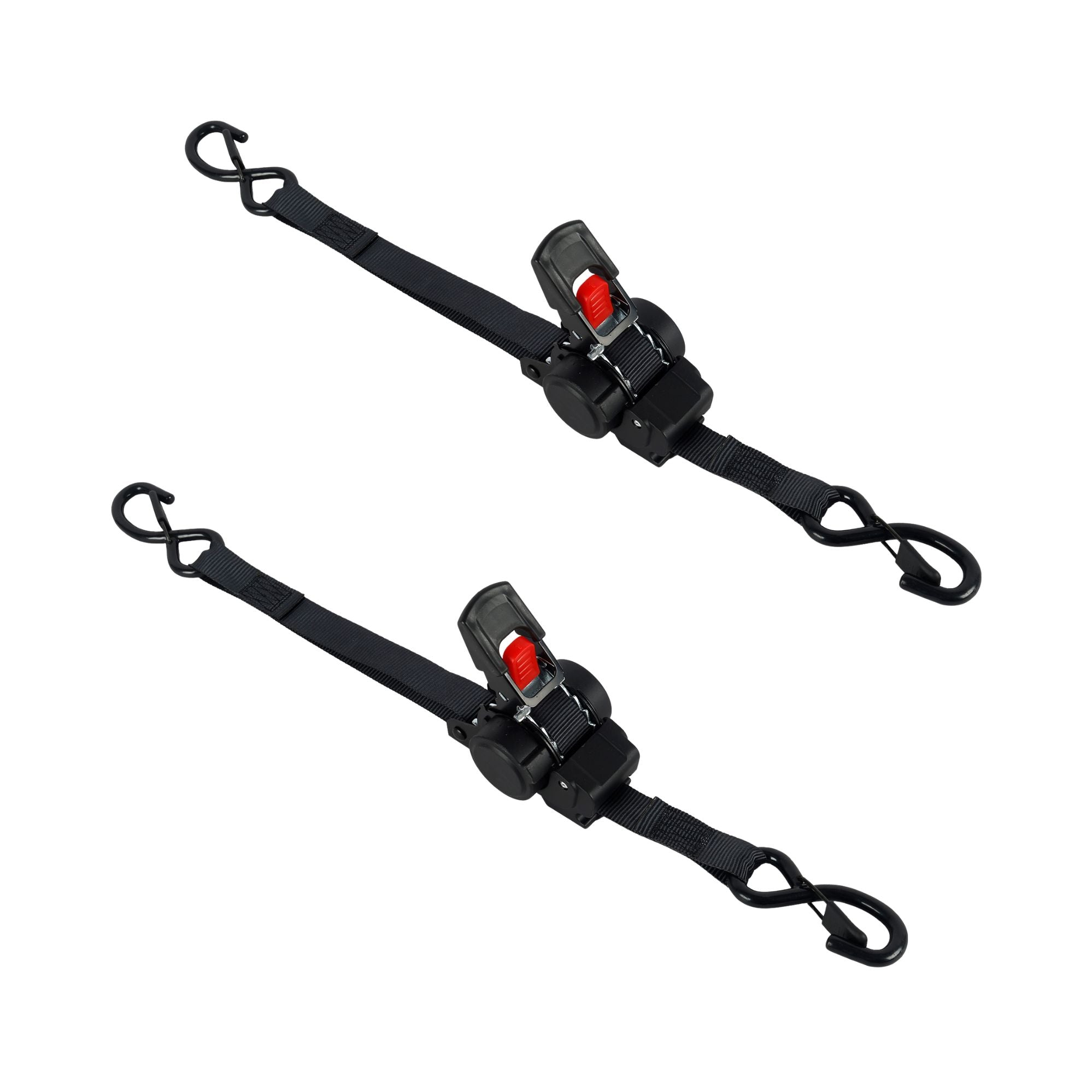 Wildtrak 2Pk Heavy-duty Retractable Ratchet Tie Down Strap 3.5m x 25mm (11ft)