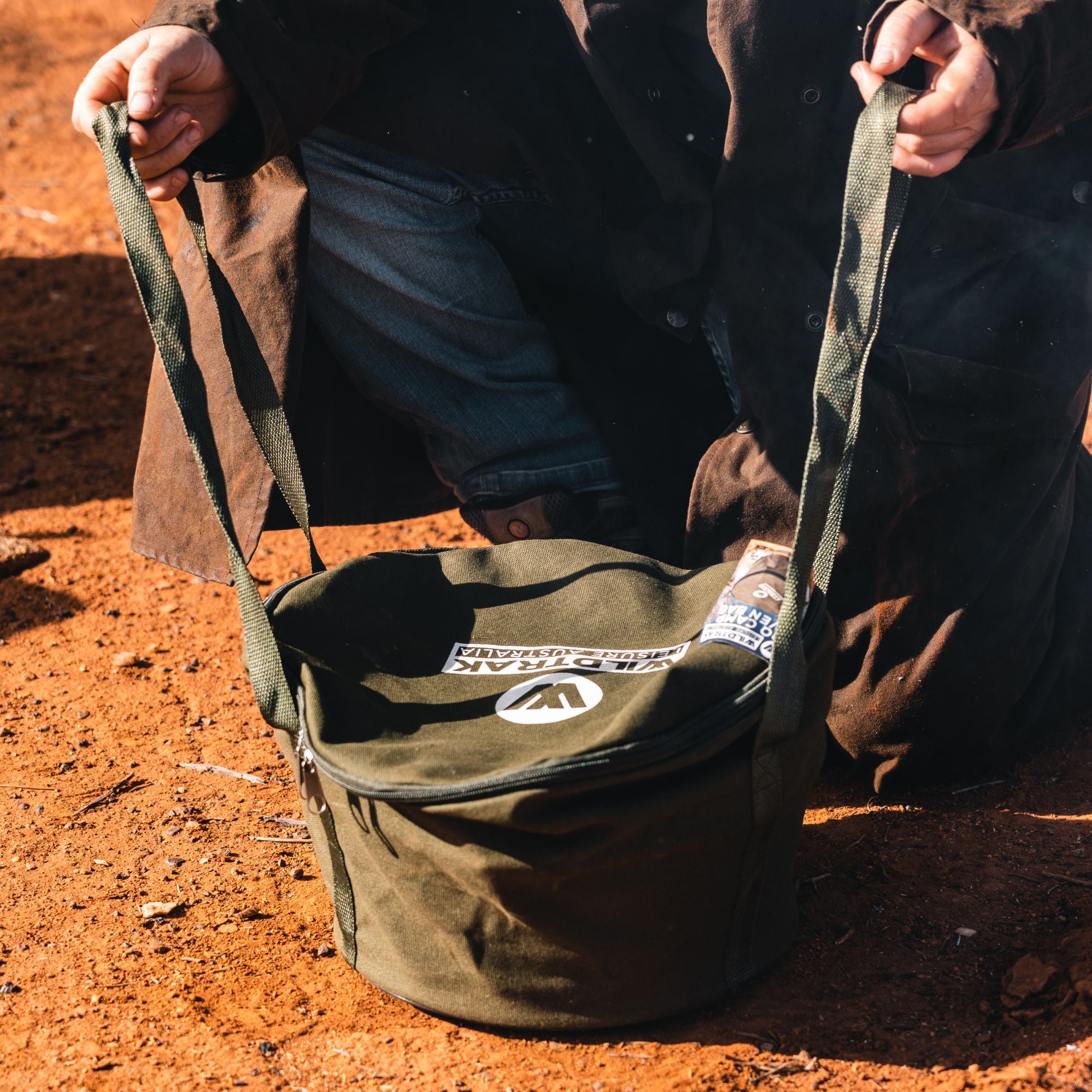 Wildtrak 9.5 Quart Canvas Camp Oven Bag with Carry Handles