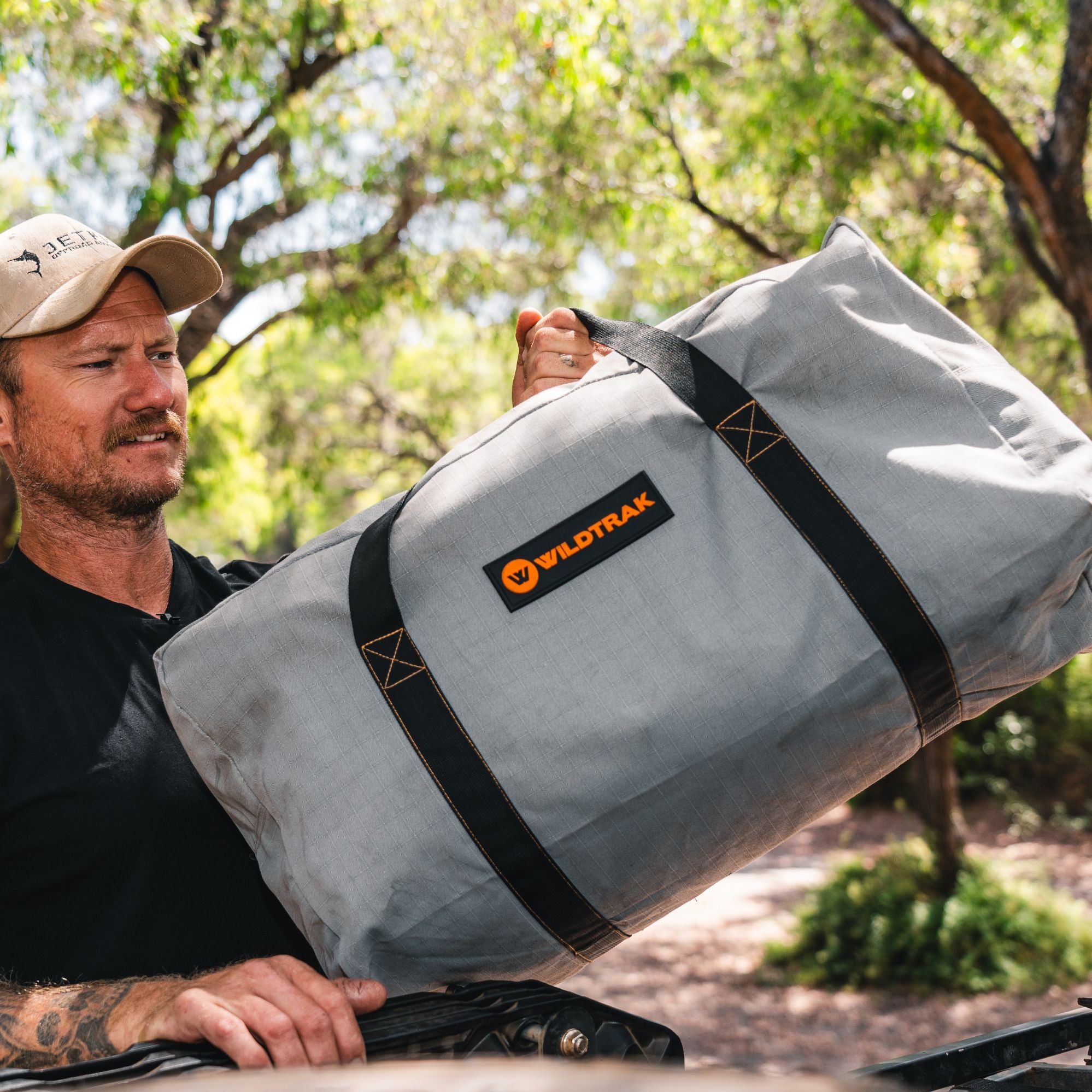 Wildtrak Large Heavy-duty 400GSM Ripstop Canvas Duffle Bag 60x30x30cm