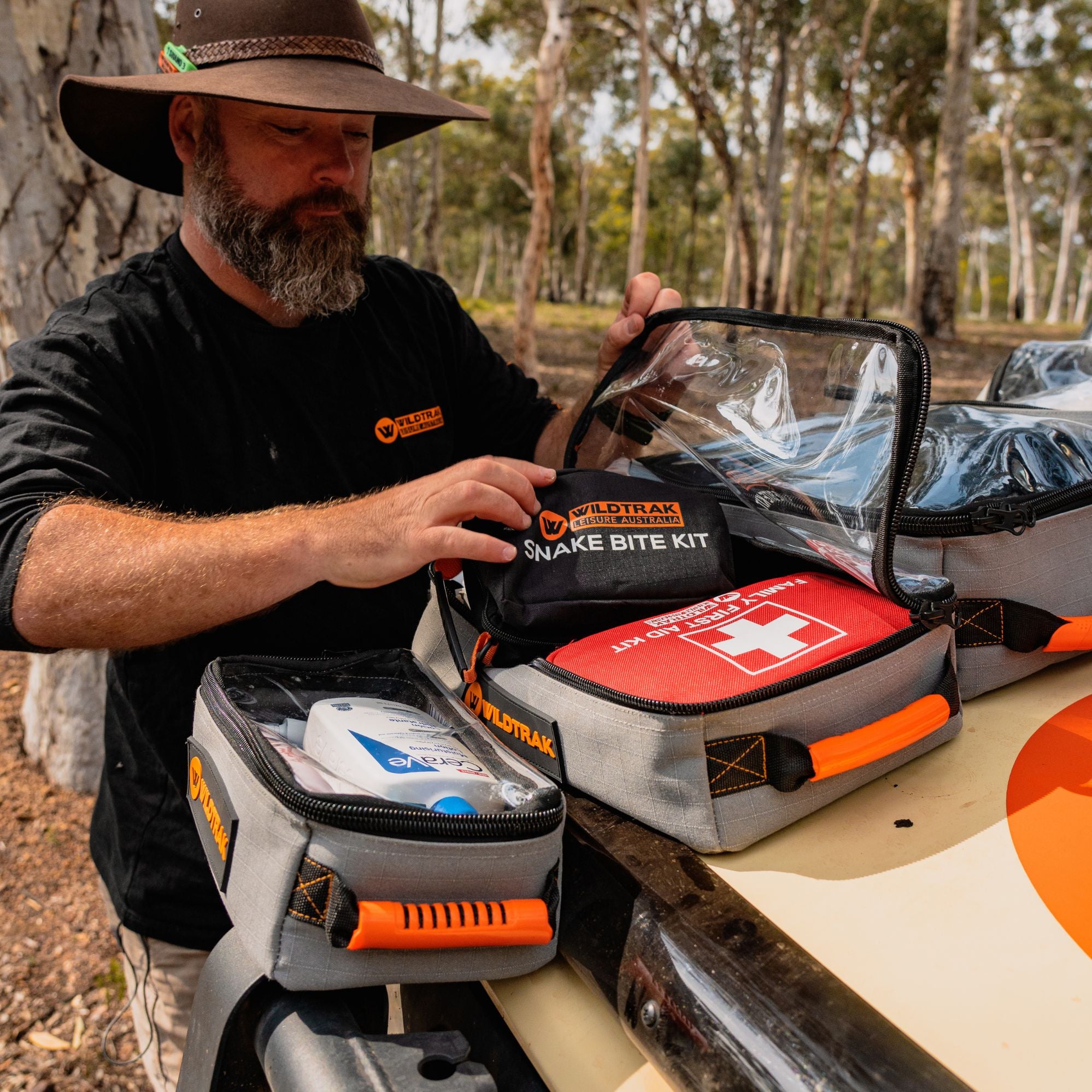 Wildtrak Heavy-duty Small Clear Top Storage Bag with Handles 25x15x10cm
