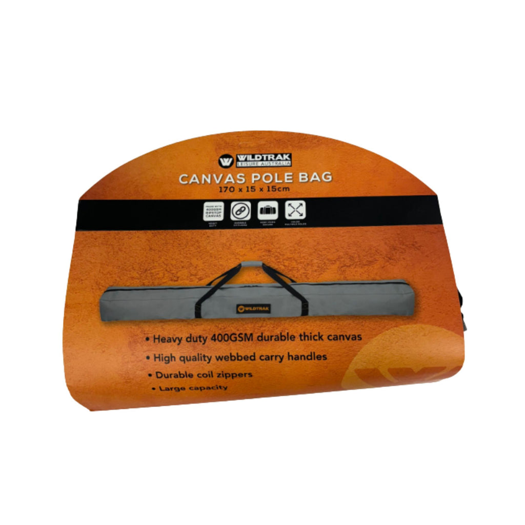 Wildtrak Large Heavy-duty 400GSM Ripstop Canvas Pole Bag 170x15x15cm