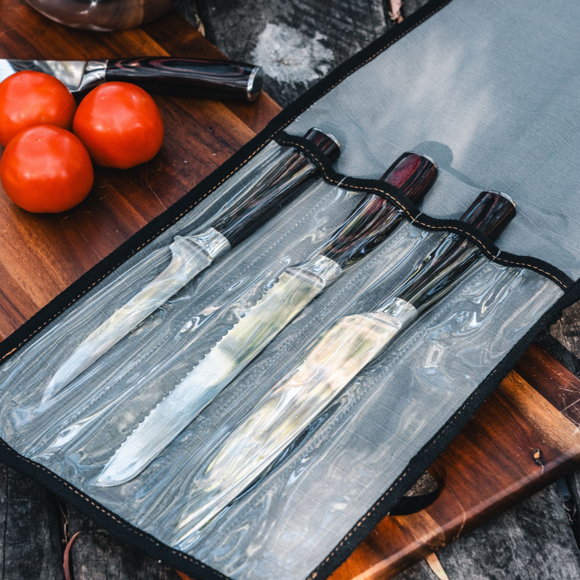 Wildtrak 4 Compartment 400gsm Ripstop Canvas Knife Wrap 45x28cm