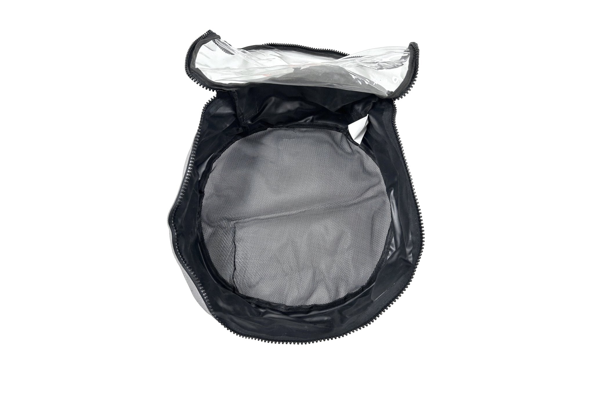 Round Mesh Base Canvas Clear Top Caravan RV Hose Storage Bag with Handles 40x19cm Heavy-Duty 400gsm Ripstop Canvas for 4WD & Camping