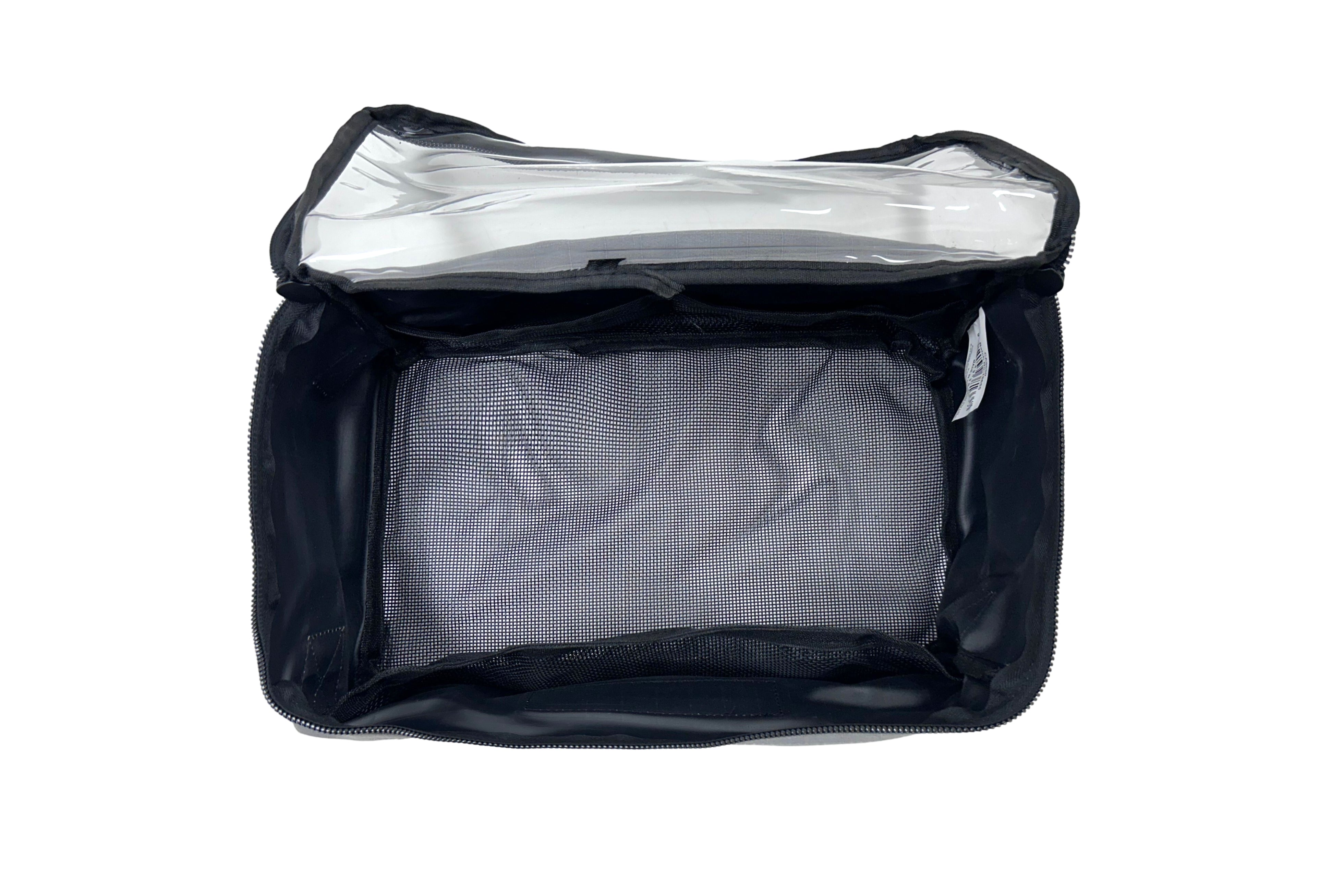 Medium Mesh Base Extra Height Canvas Clear Top Storage Bag with Handles 35x20x15cm Heavy-Duty 400gsm Ripstop Canvas for 4WD & Camping