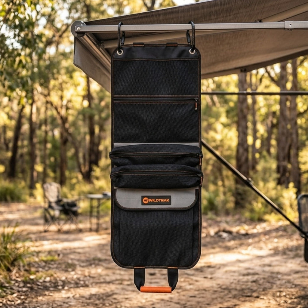 Wildtrak Heavy-duty 400GSM Ripstop Canvas Explorer Hanging Organiser Caddy 40x100cm