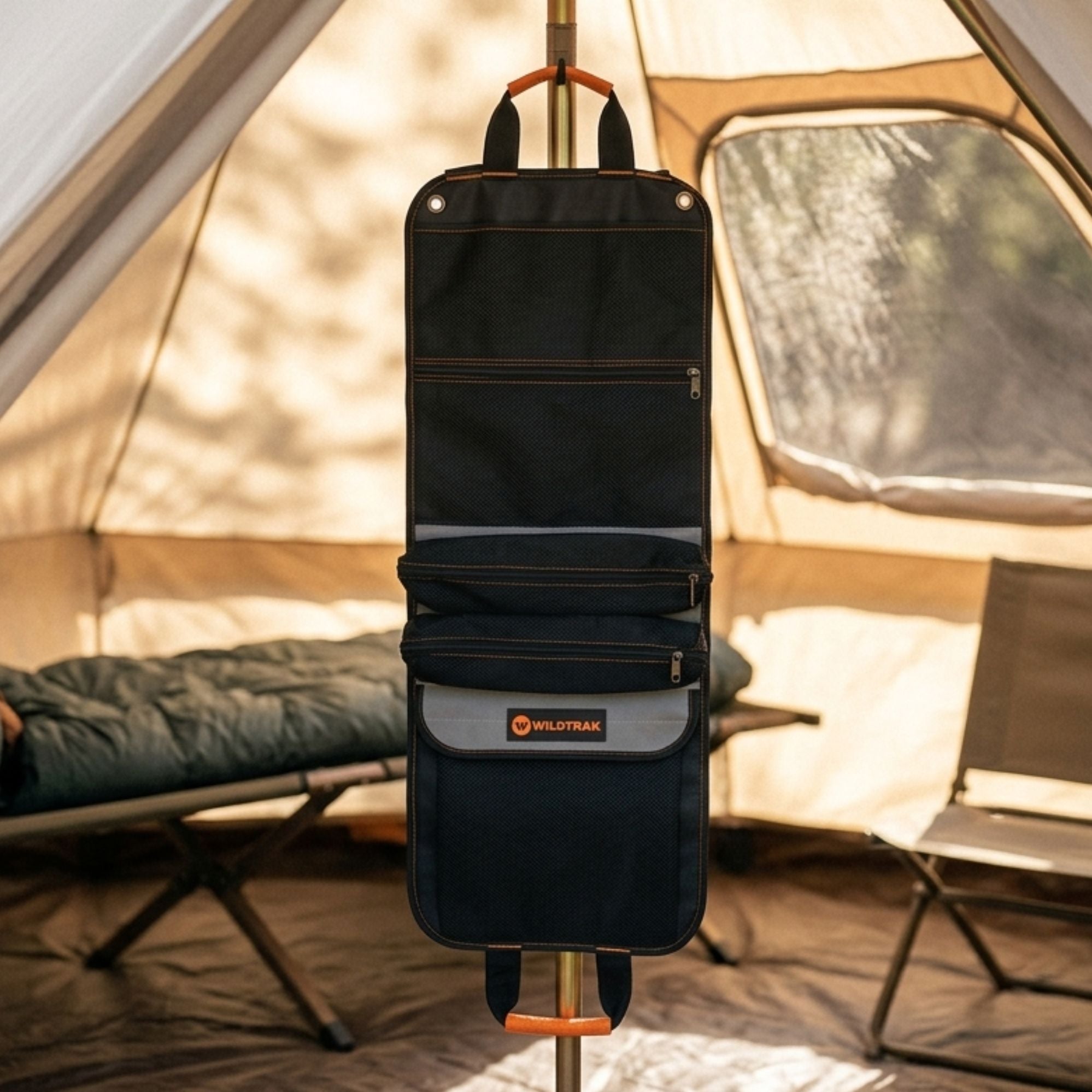 Wildtrak Heavy-duty 400GSM Ripstop Canvas Explorer Hanging Organiser Caddy 40x100cm