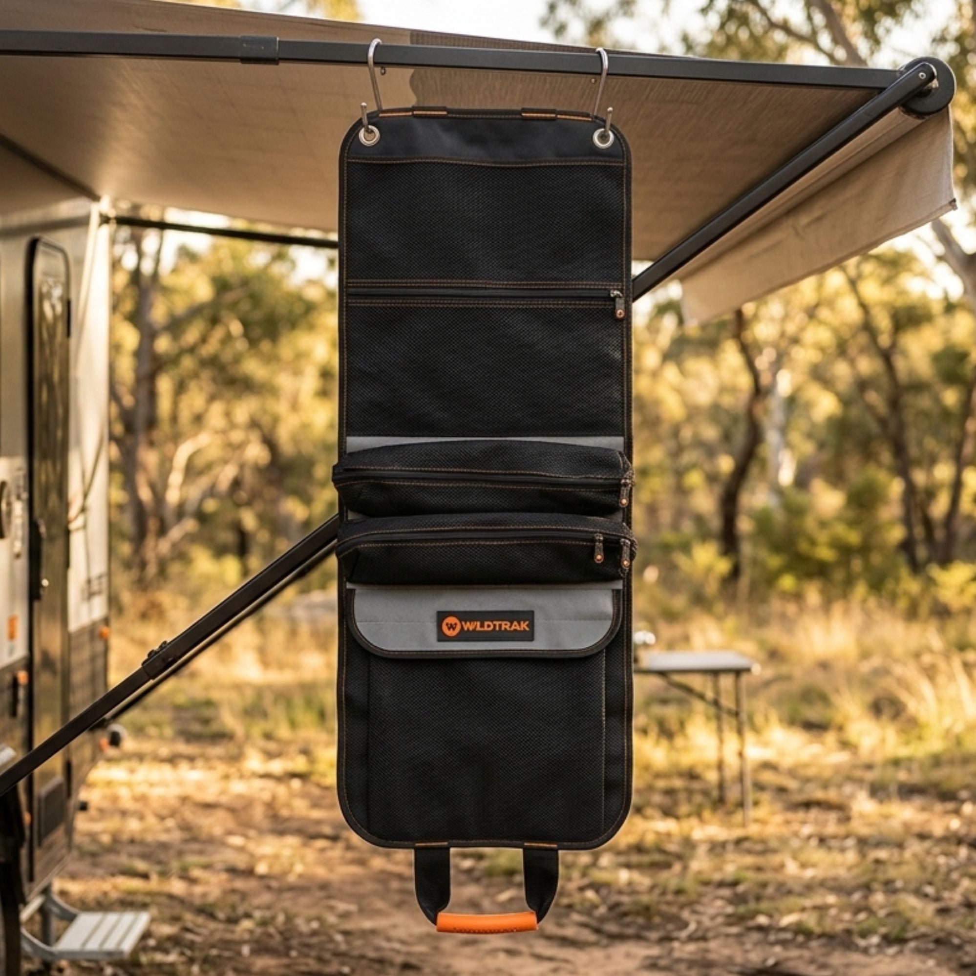 Wildtrak Heavy-duty 400GSM Ripstop Canvas Explorer Hanging Organiser Caddy 40x100cm