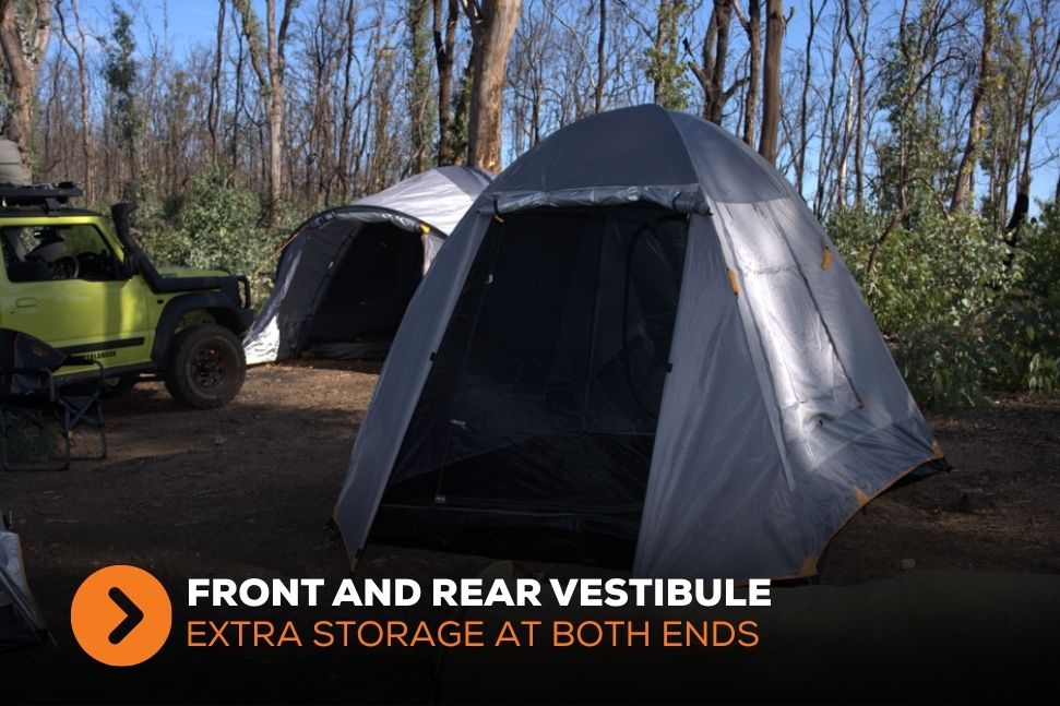 4 person tent with vestibule Cockatoo Camping 4P Gibson 4V Dome Tent with Vestibule – Wildtrak Offroad Offgrid