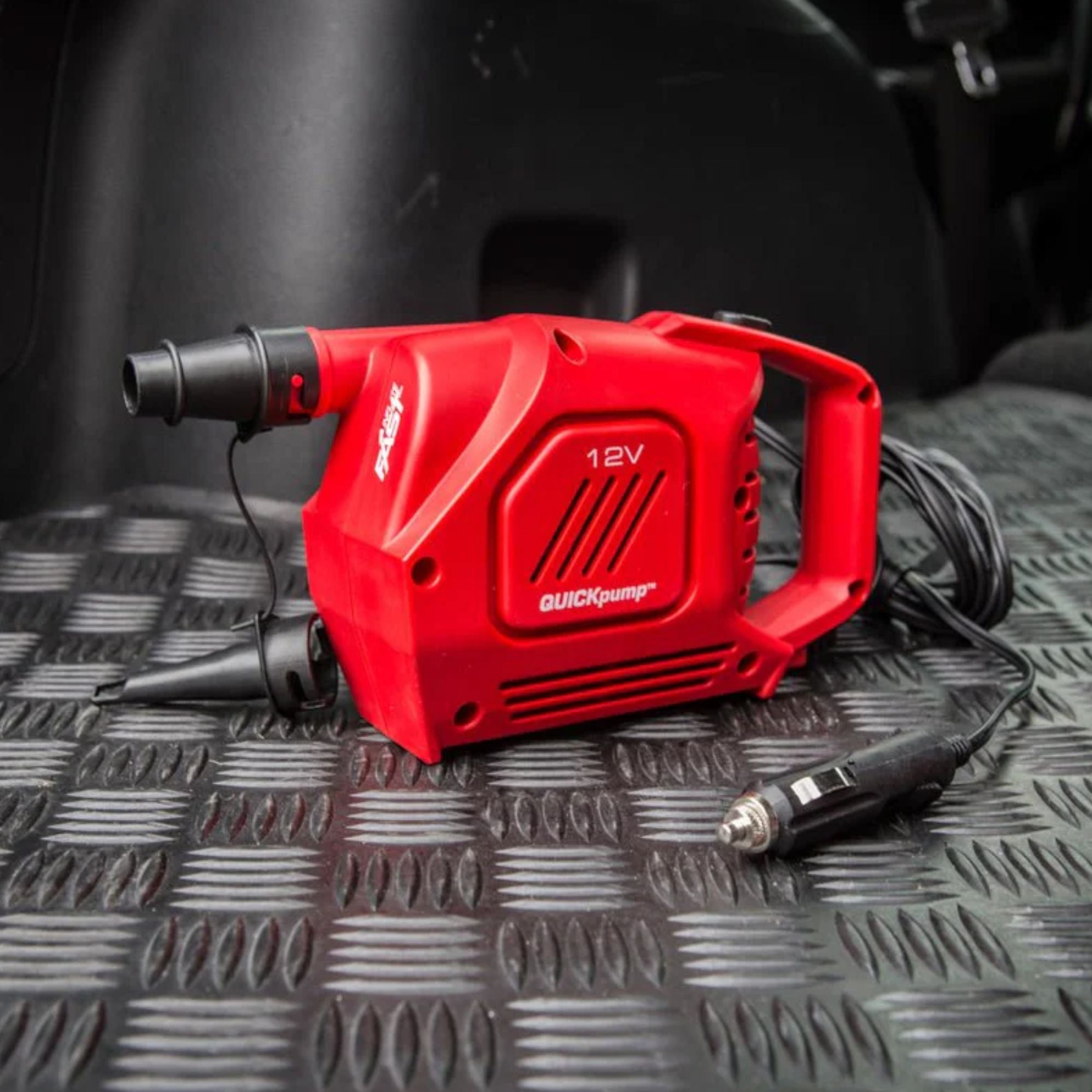 12V Quickpump with 5 Times the Power Attachments Included