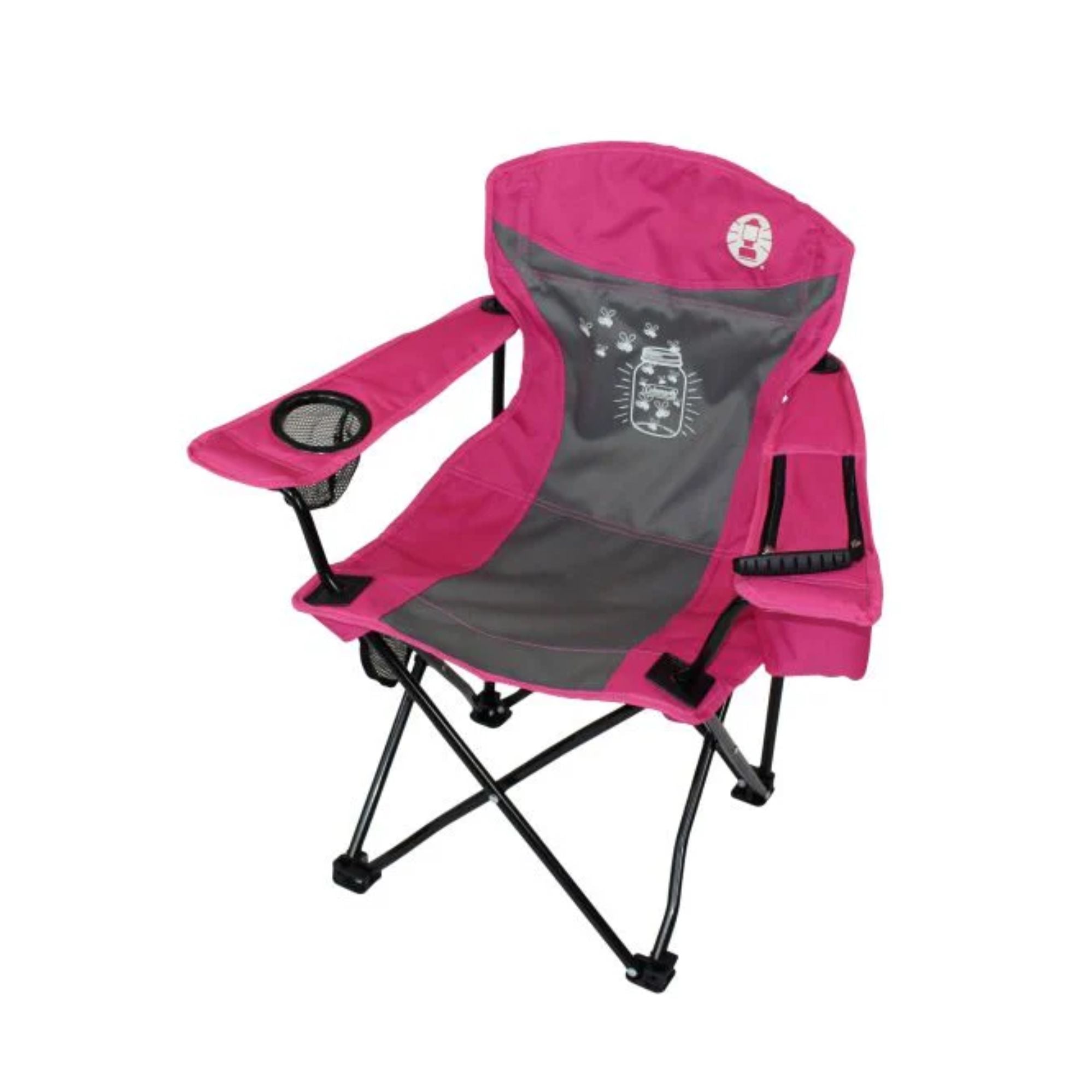 Coleman FryFly Illumi-bug Quad Kids Chair, Glow in the dark - Pink