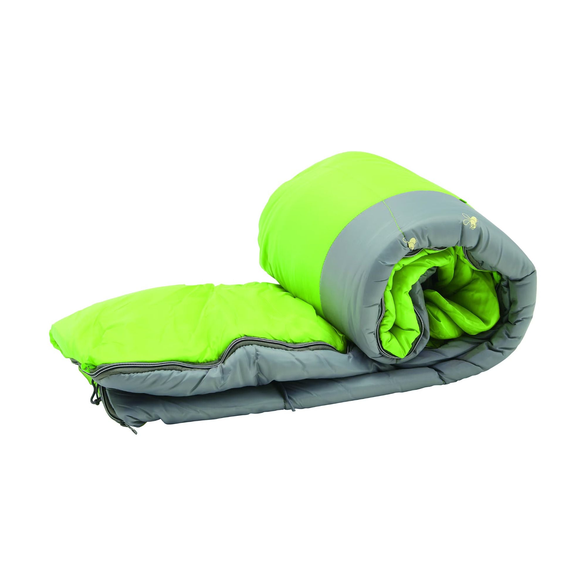Coleman 7°C Sleeping Bag Kids FryeFly Illumi-bug Green, Glow in the Dark