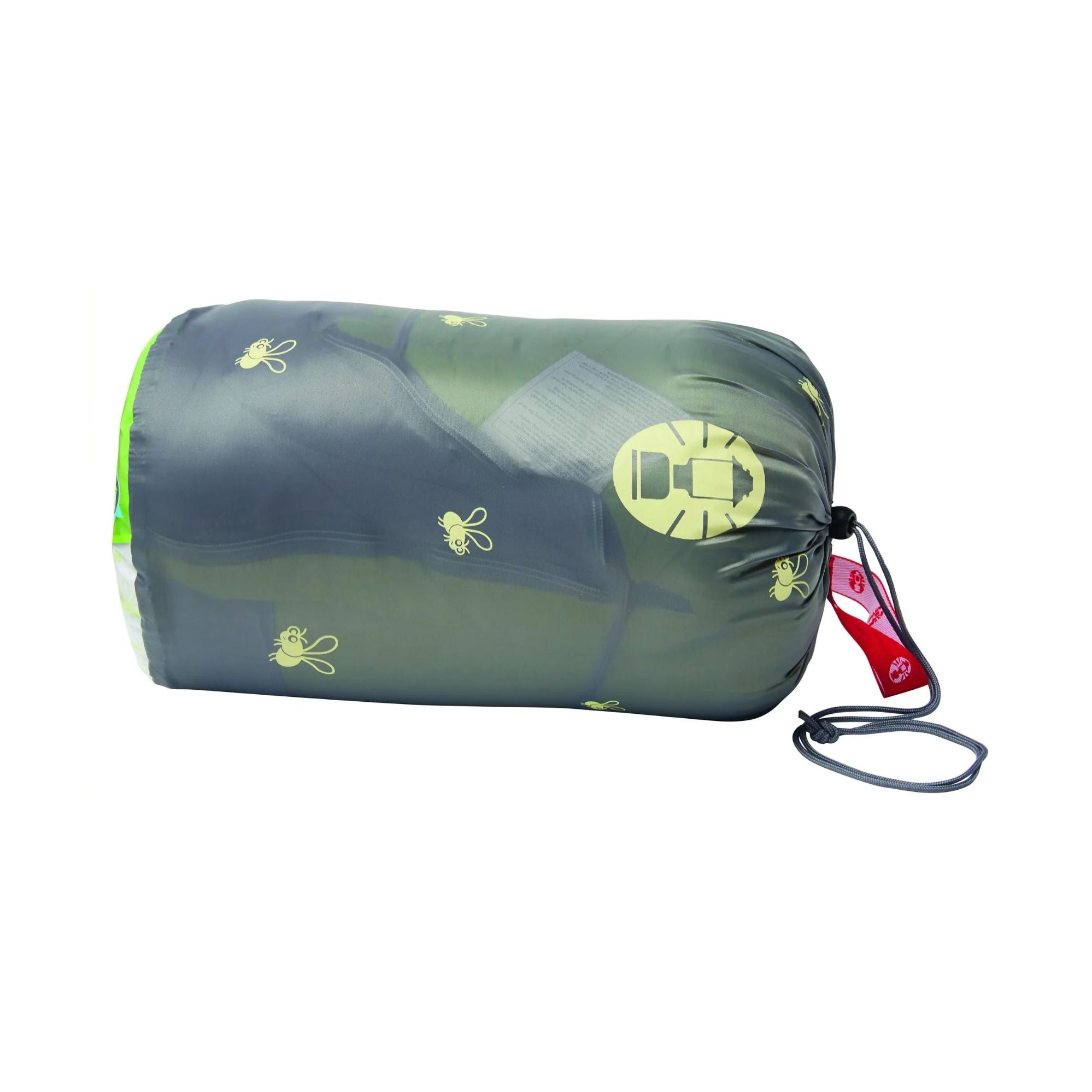 Fyrefly Green Kids Sleeping Bag, Comfort Cuff, ThermoTech® Insulation, Glow in the Dark, Interior pocket, Temp Rating: 7°C, Machine Washable, Max User Height 152cm, 167 x 66 cm