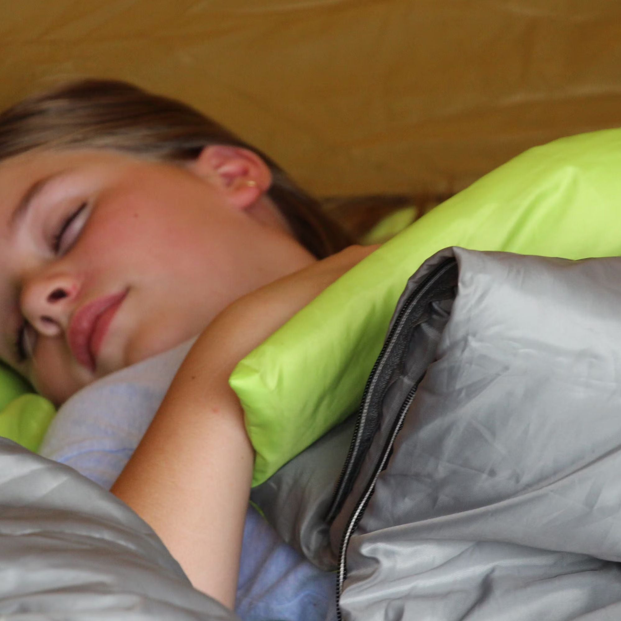 Coleman 7°C Sleeping Bag Kids FryeFly Illumi-bug Green, Glow in the Dark