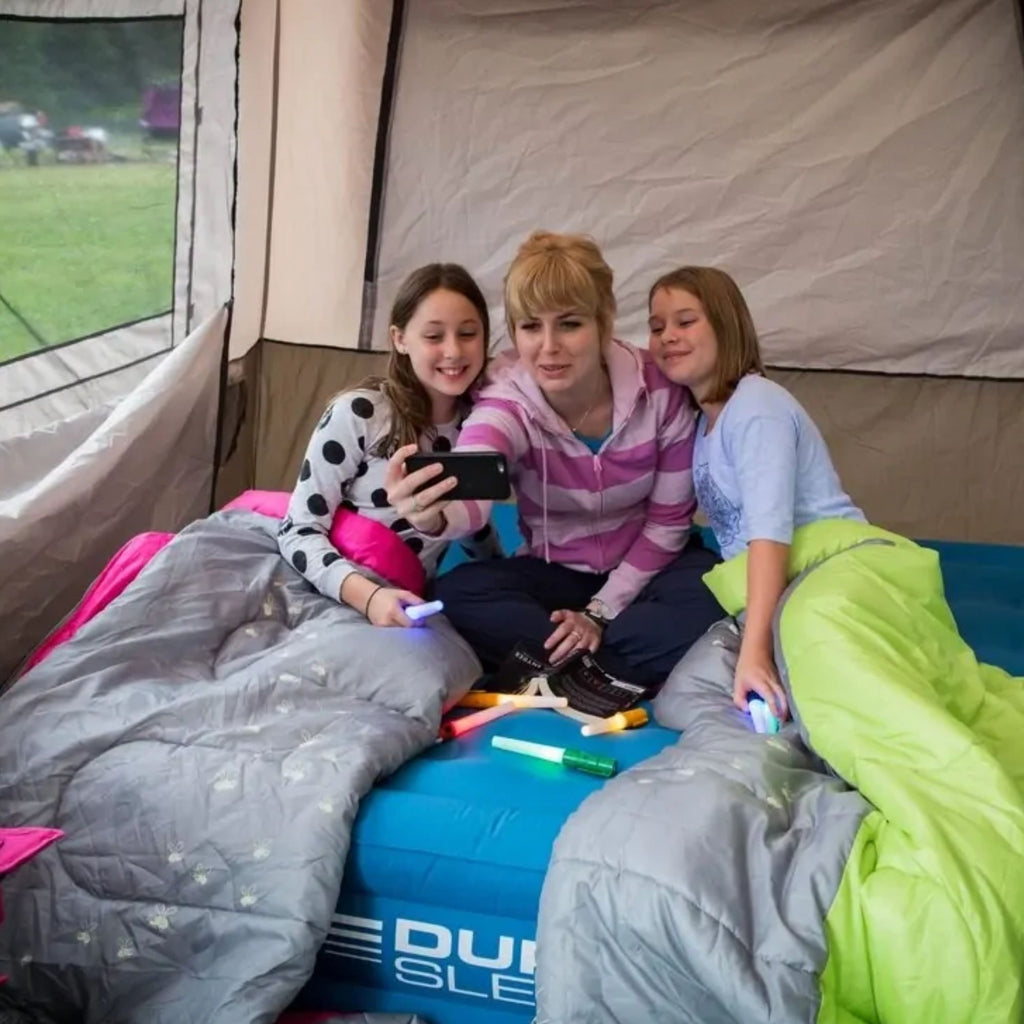 Coleman 7°C Sleeping Bag Kids FryeFly Illumi-bug Pink, Glow in the Dark