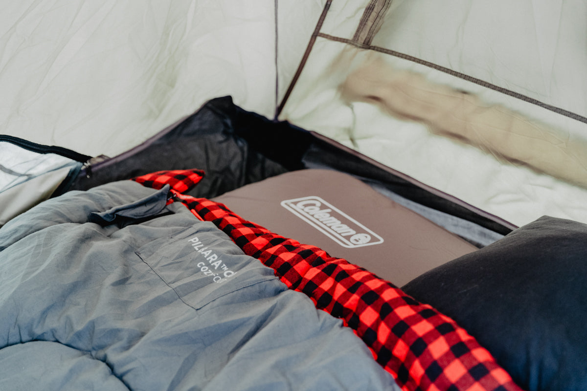 Coleman™ Pilbara 0°C Oversized Cotton Sleeping Bag, Hollow Fiber Construction, Machine Washable, 200 x 100cm