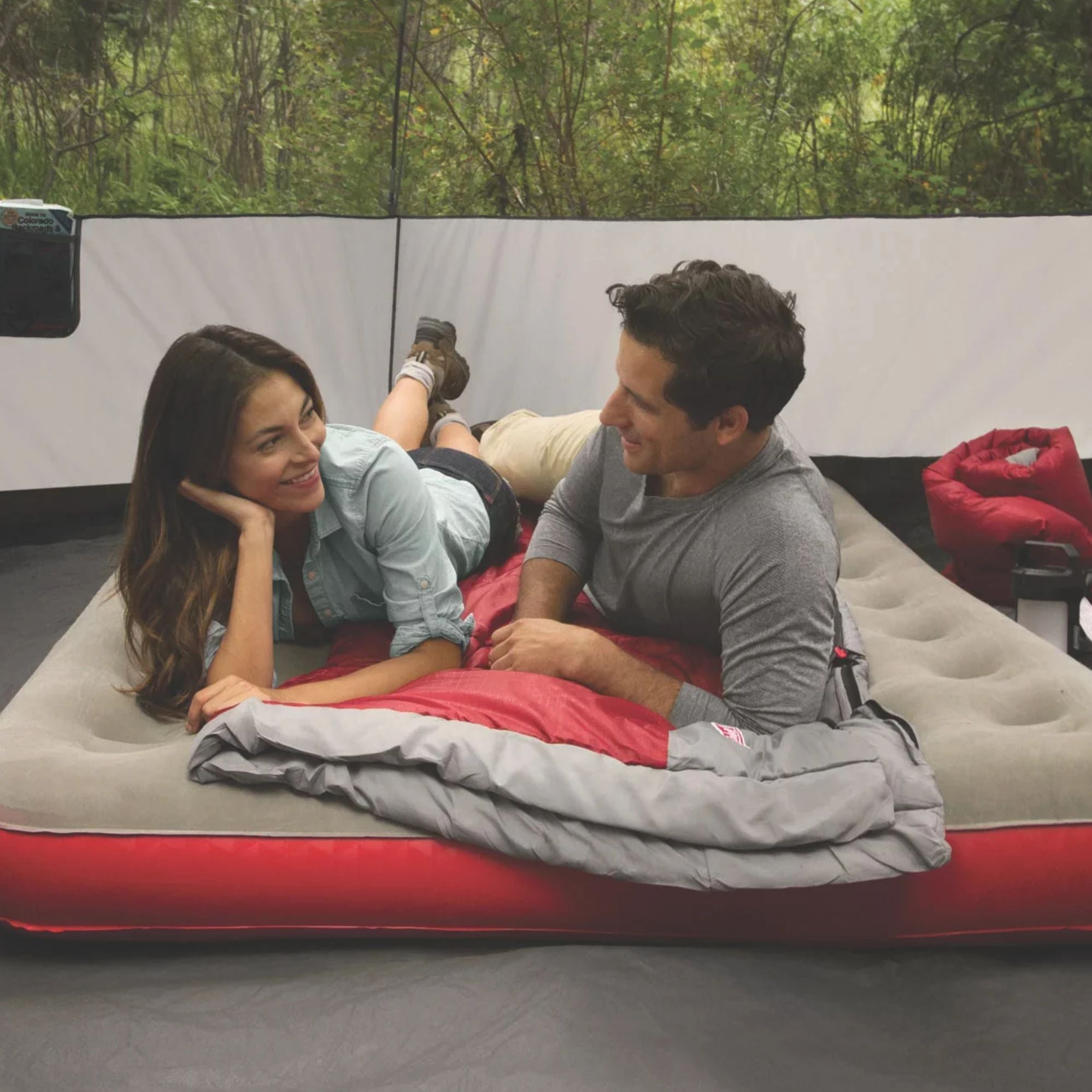 Double Quickbed Plus Air Mattress, Heavy Duty PVC , Soft Plush Rayon Flocked Top, Double Lock Valve, 188 x 137 x 20cm