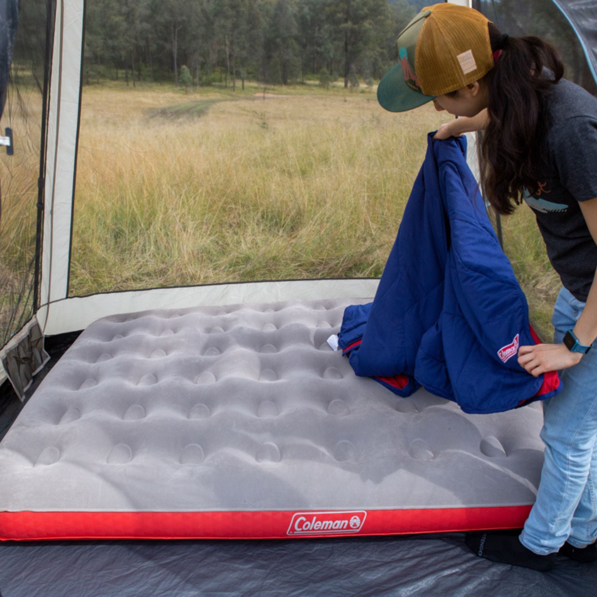 Coleman Queen Quickbed Plus Air Mattress, Heavy-duty PVC, 198 x 152 x 20cm