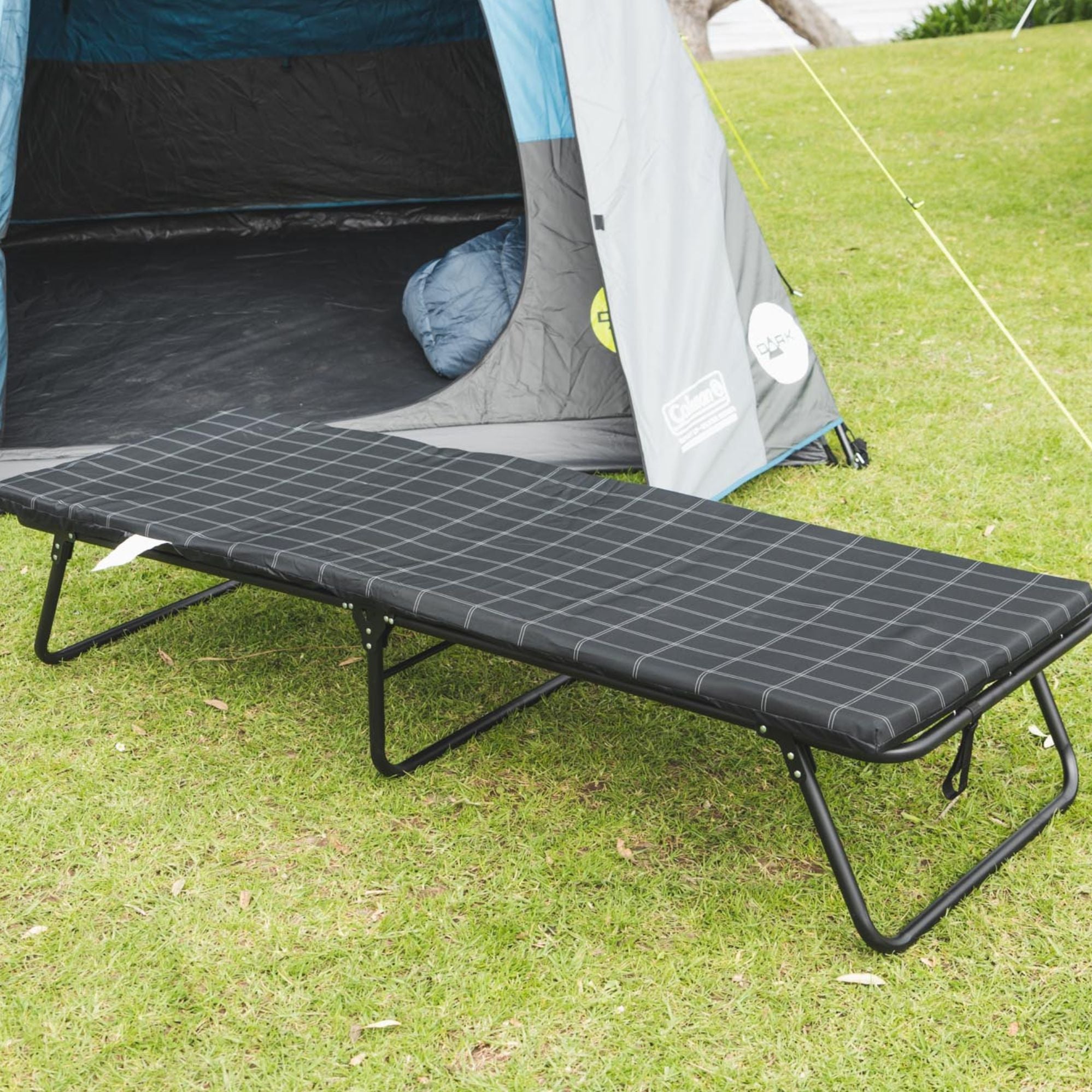 Coleman Big Sky Compact Foldable Stretcher Bed, Comfortsmart Coil Suspension 203x76x38cm