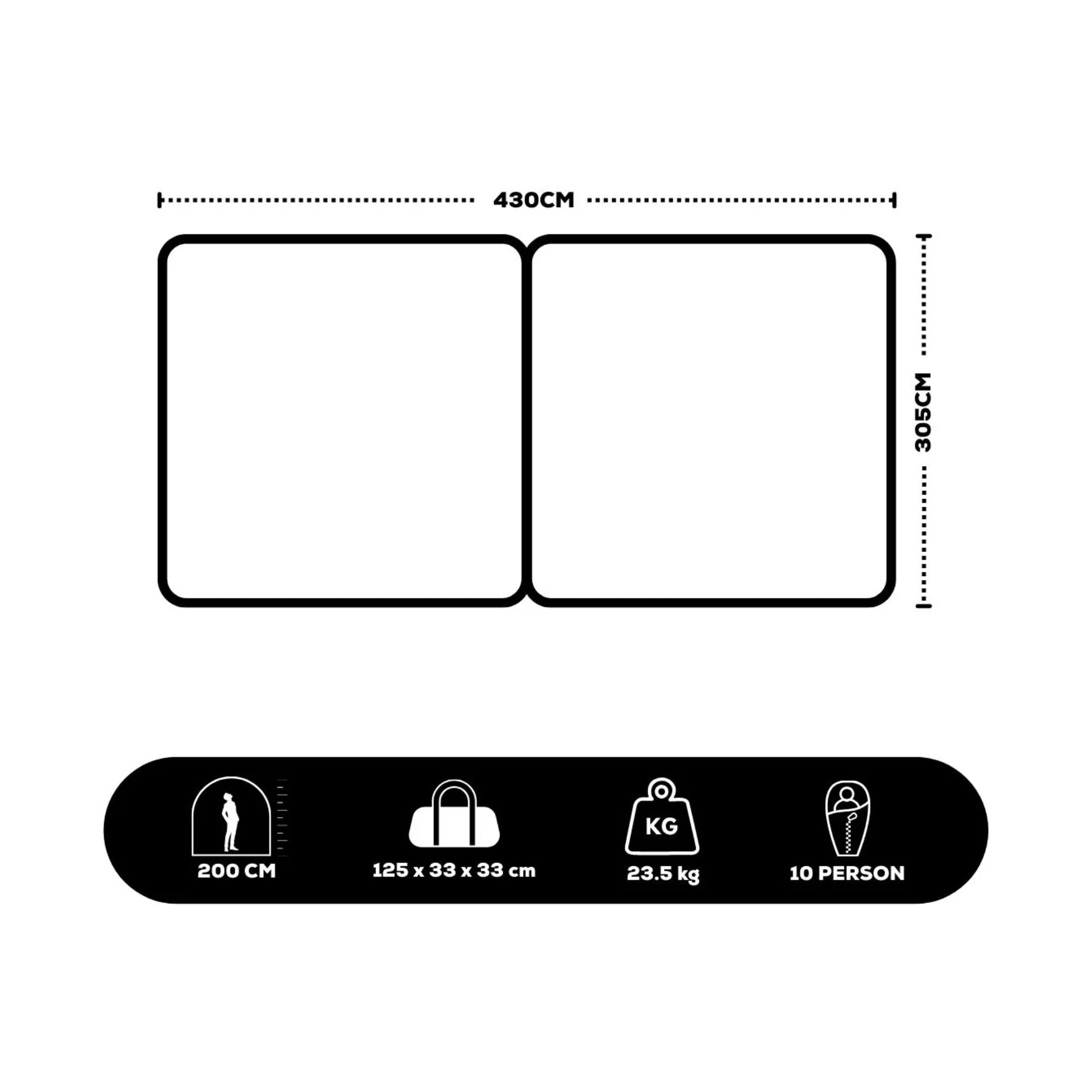 Coleman 10P Gold Series Evo Instant Up Tent, Weathertec
