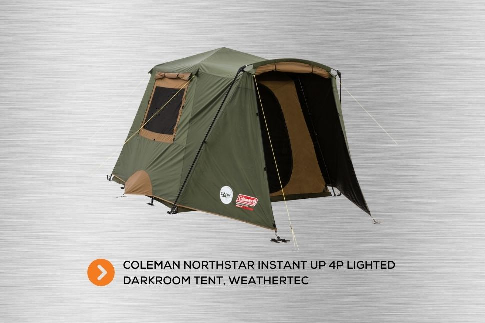 coleman instant up 10p lighted northstar darkroom tent Coleman 4P Northstar Series Instant Up Tent, Darkroom, Weathertec – Wildtrak Offroad Offgrid