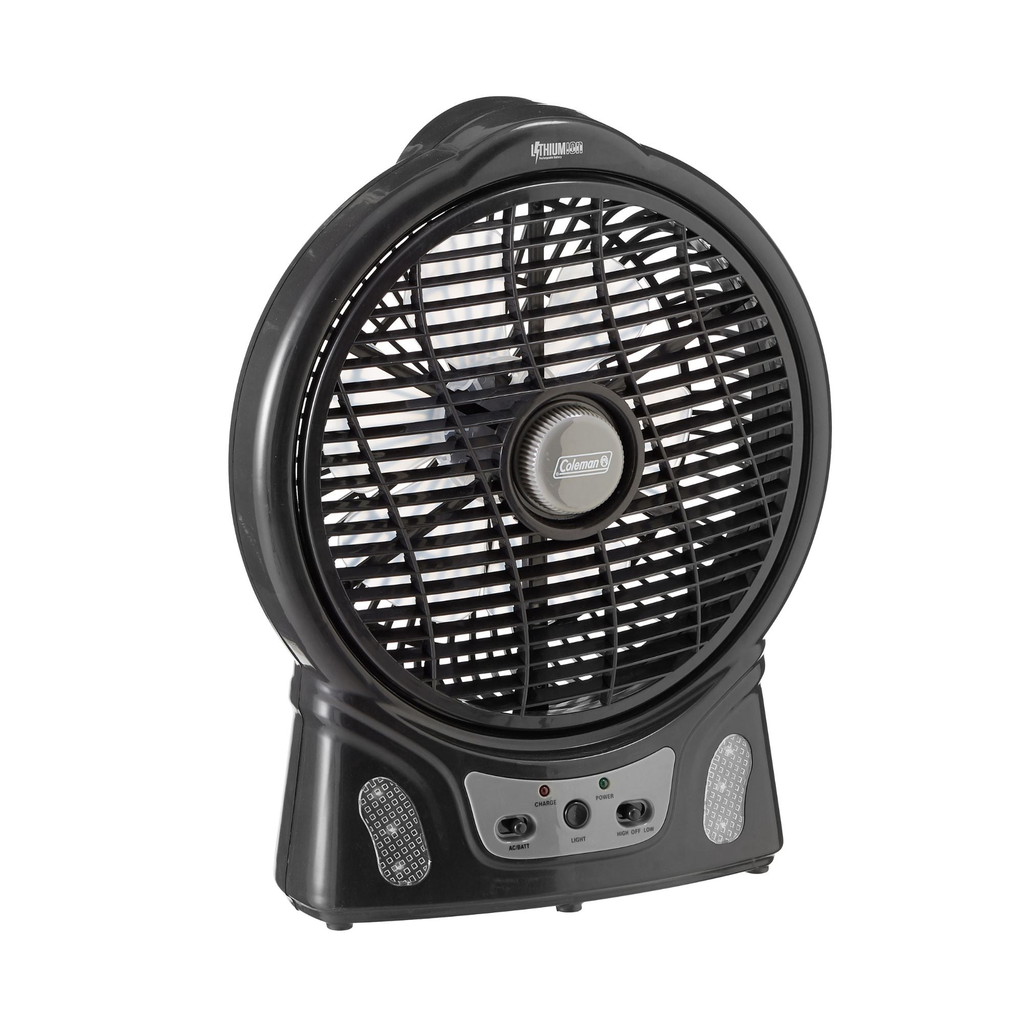 Coleman 240V Rechargeable Lithium Ion Fan with LED Lights 8”/20cm